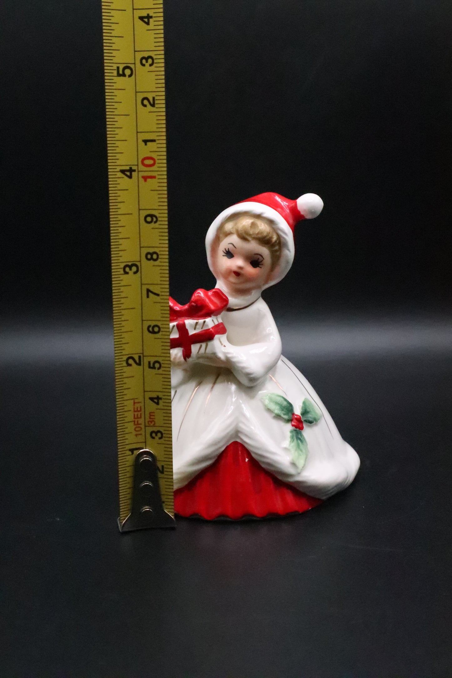 VINTAGE JOSEF ORIGINALS CHRISTMAS GIRL HOLDING PRESENT