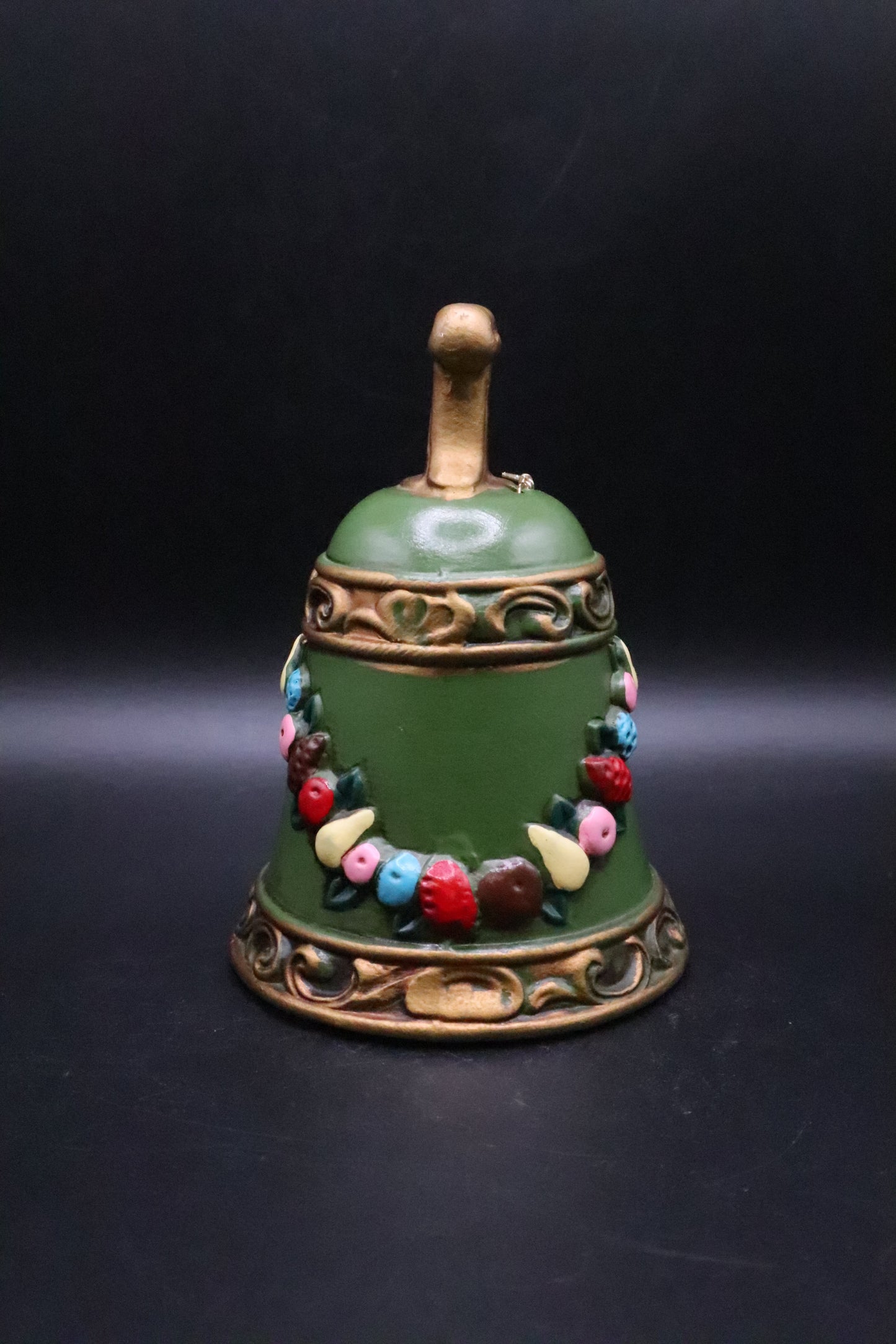 VINTAGE NAPCO GREEN CHRISTMAS BELL