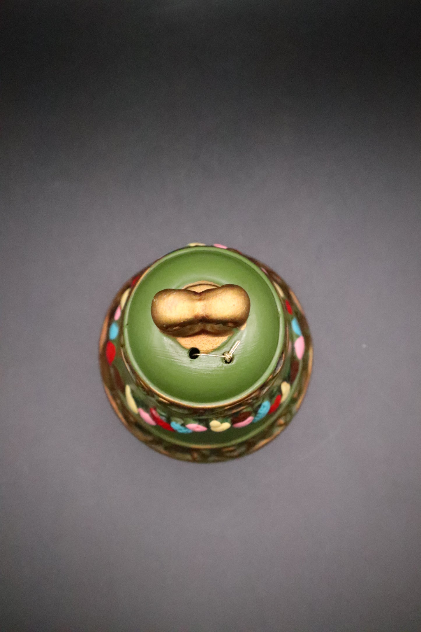 VINTAGE NAPCO GREEN CHRISTMAS BELL