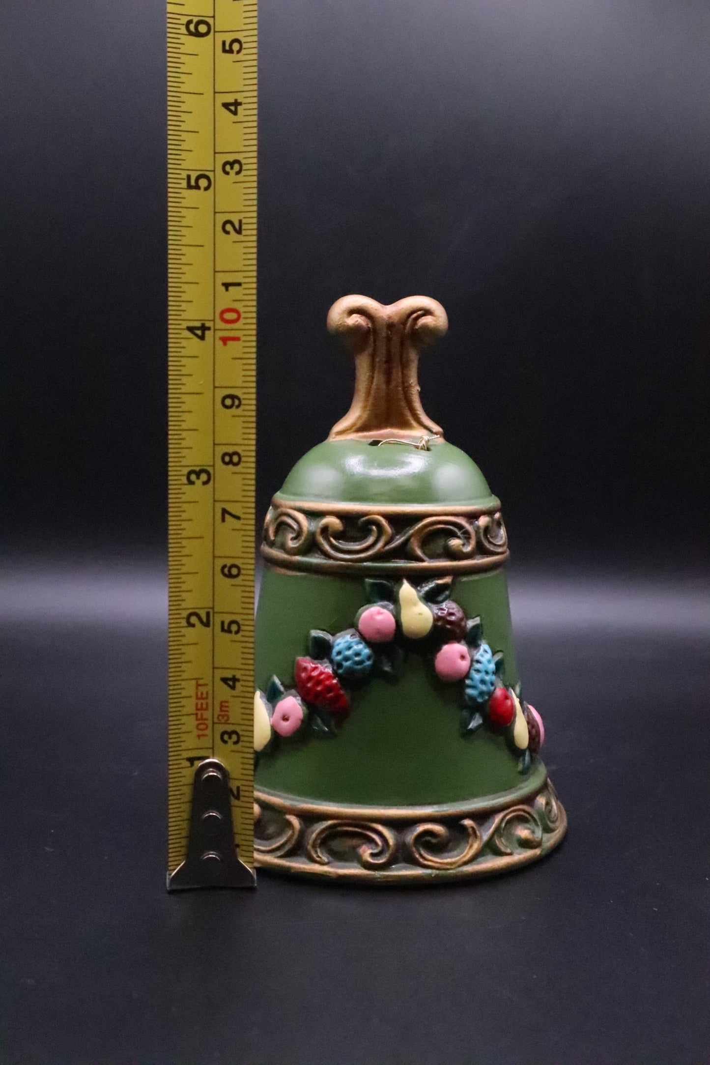 VINTAGE NAPCO GREEN CHRISTMAS BELL