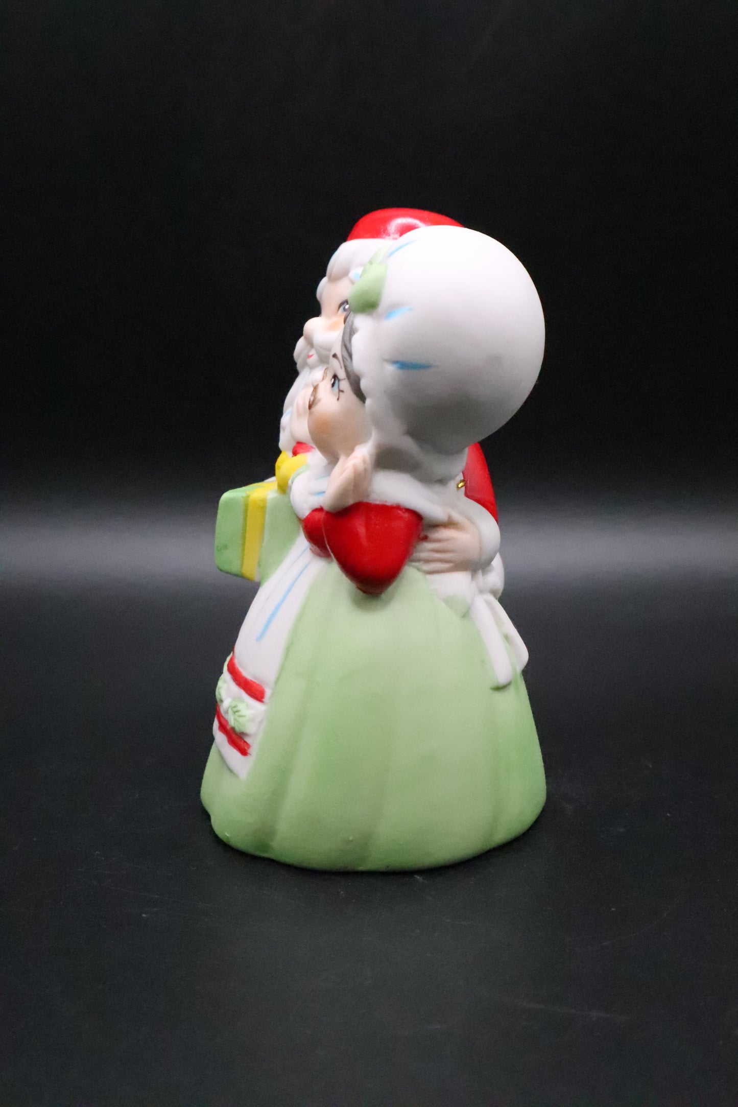VINTAGE MR. & MRS. SANTA CLAUS PORCELAIN BELL
