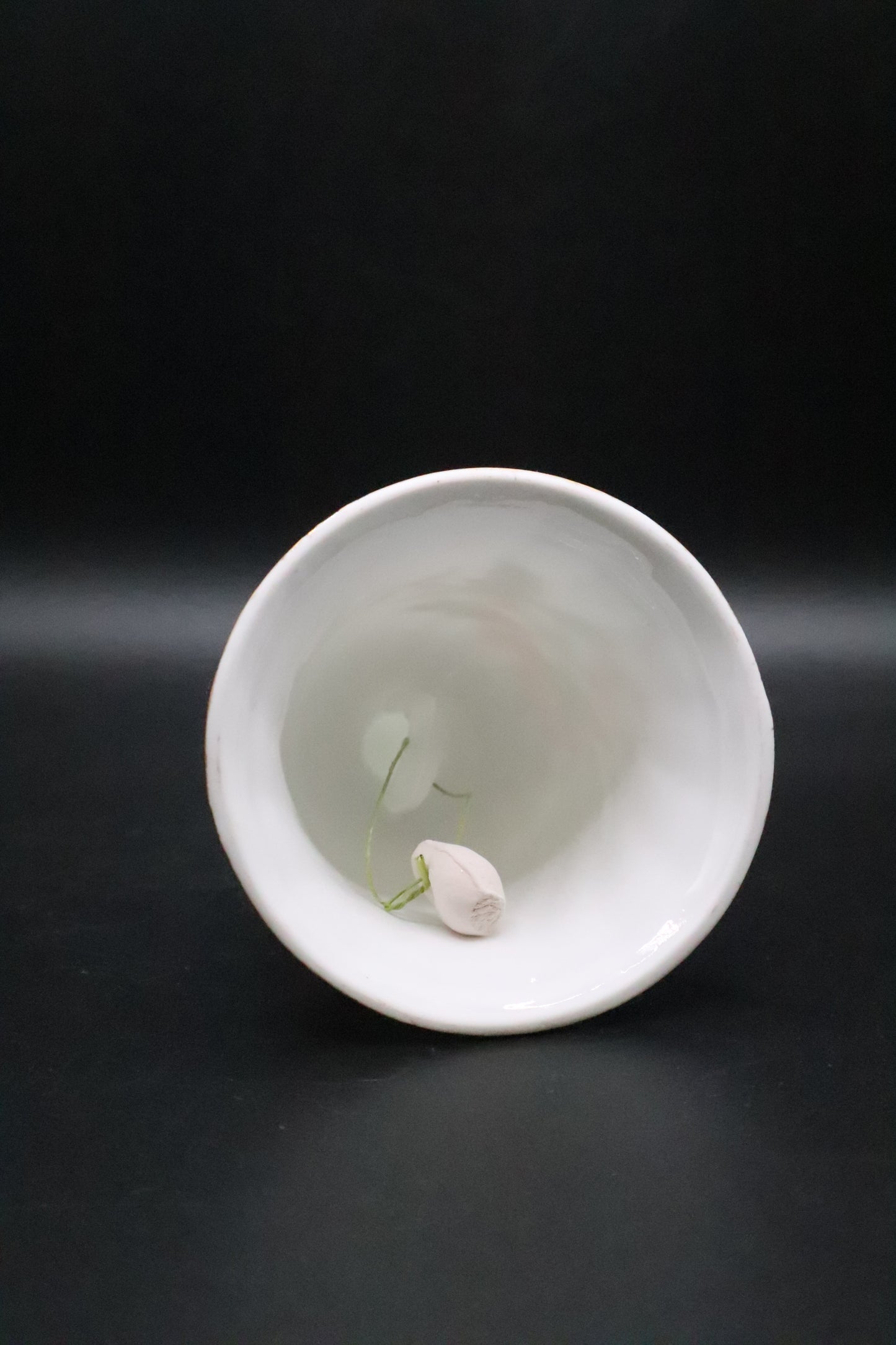 VINTAGE BONE CHINA POINSETTIA DINNER BELL