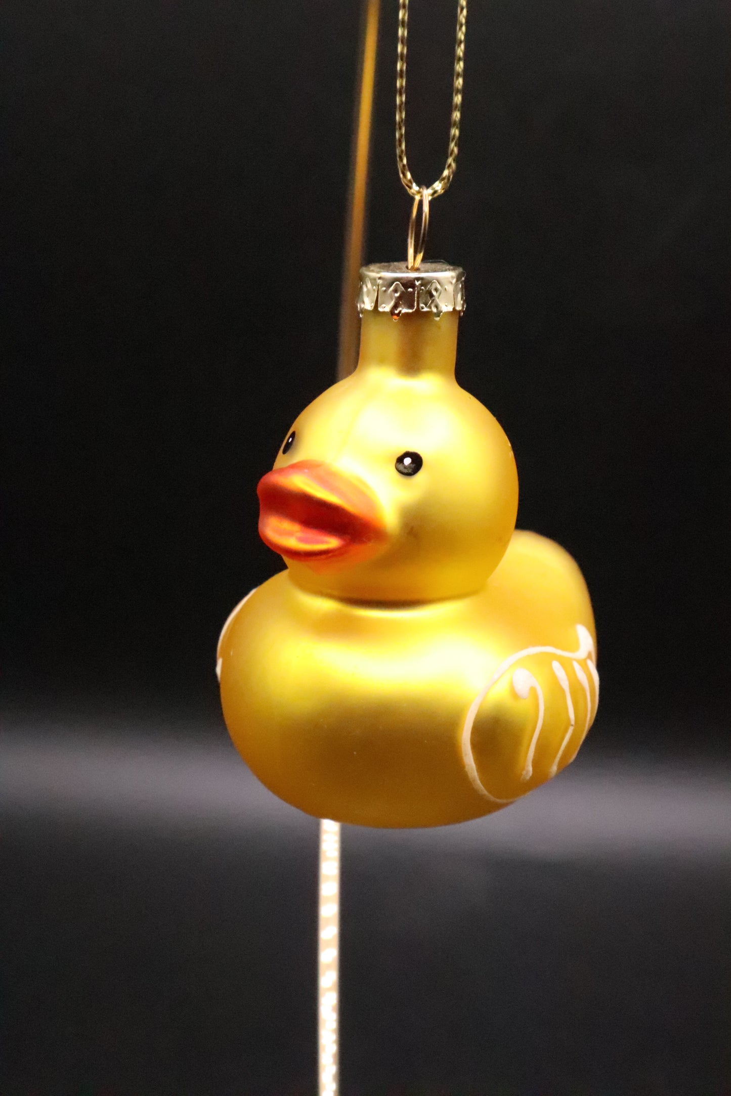 NORTHLIGHT YELLOW DUCK GLASS ORNAMENT