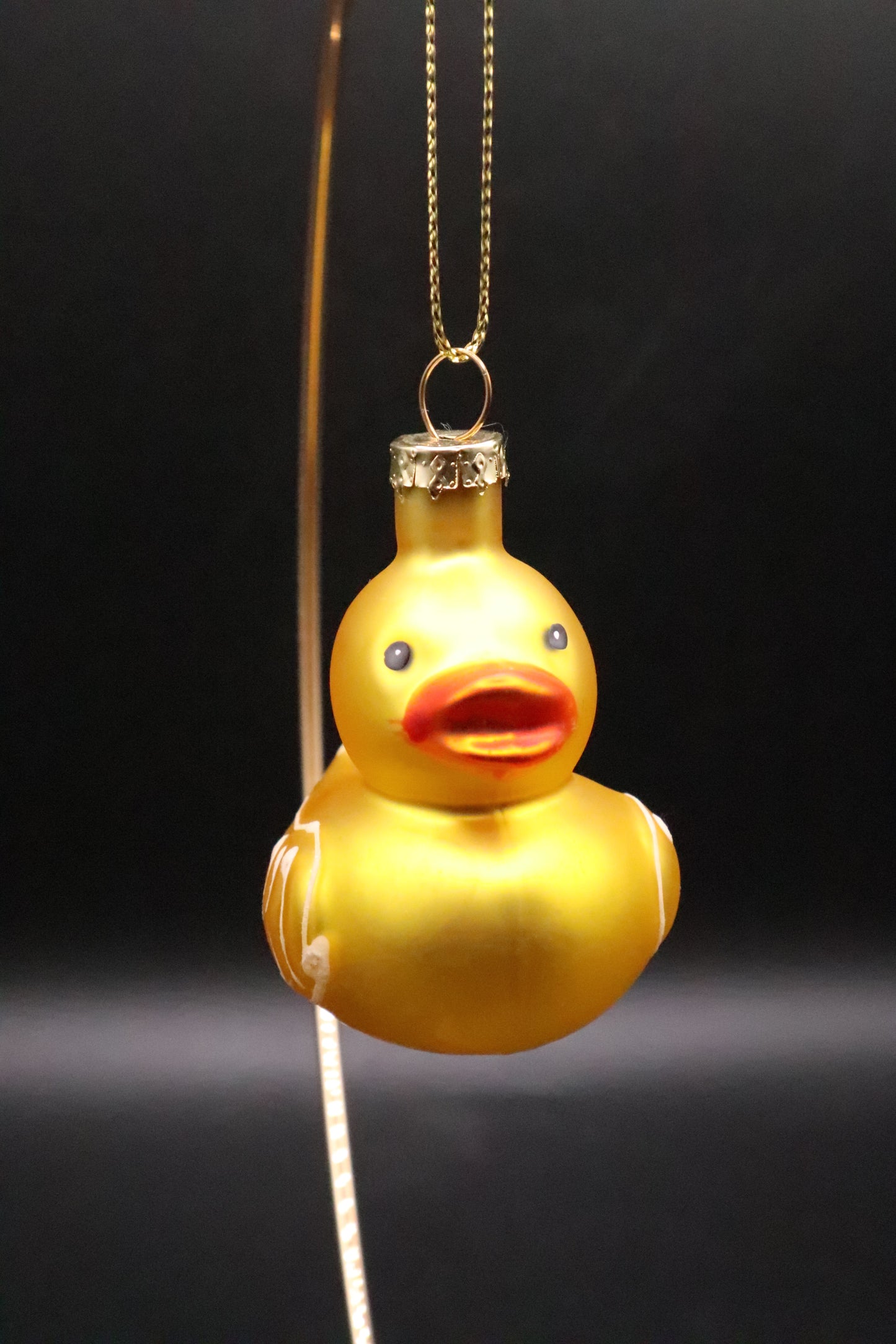 NORTHLIGHT YELLOW DUCK GLASS ORNAMENT