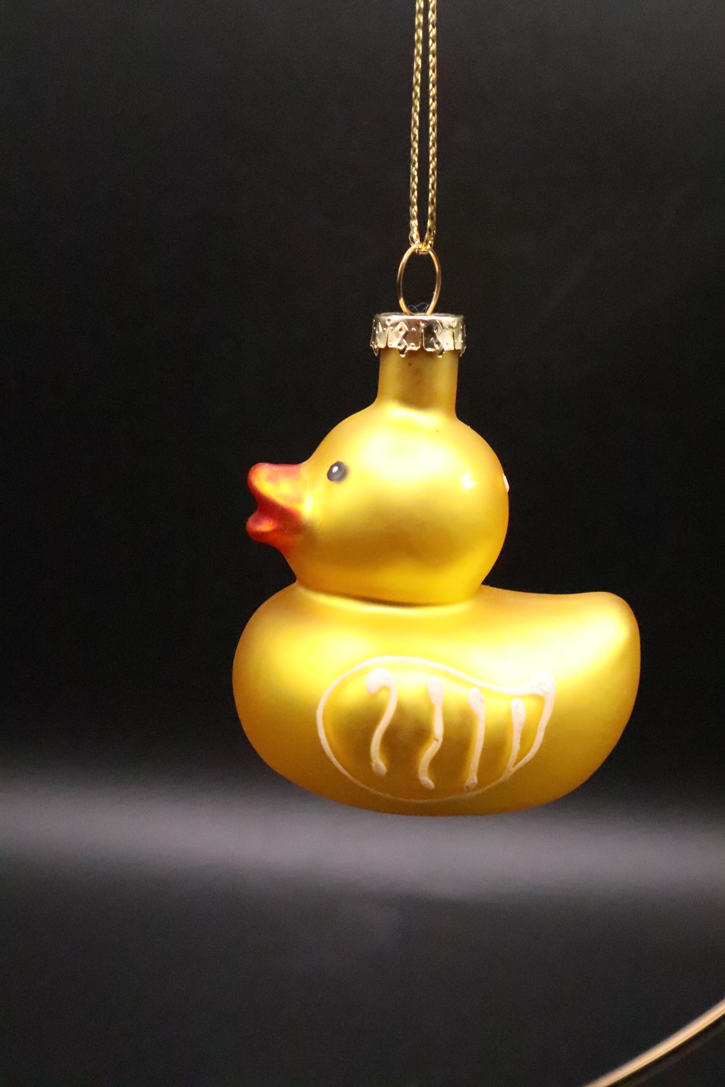 NORTHLIGHT YELLOW DUCK GLASS ORNAMENT