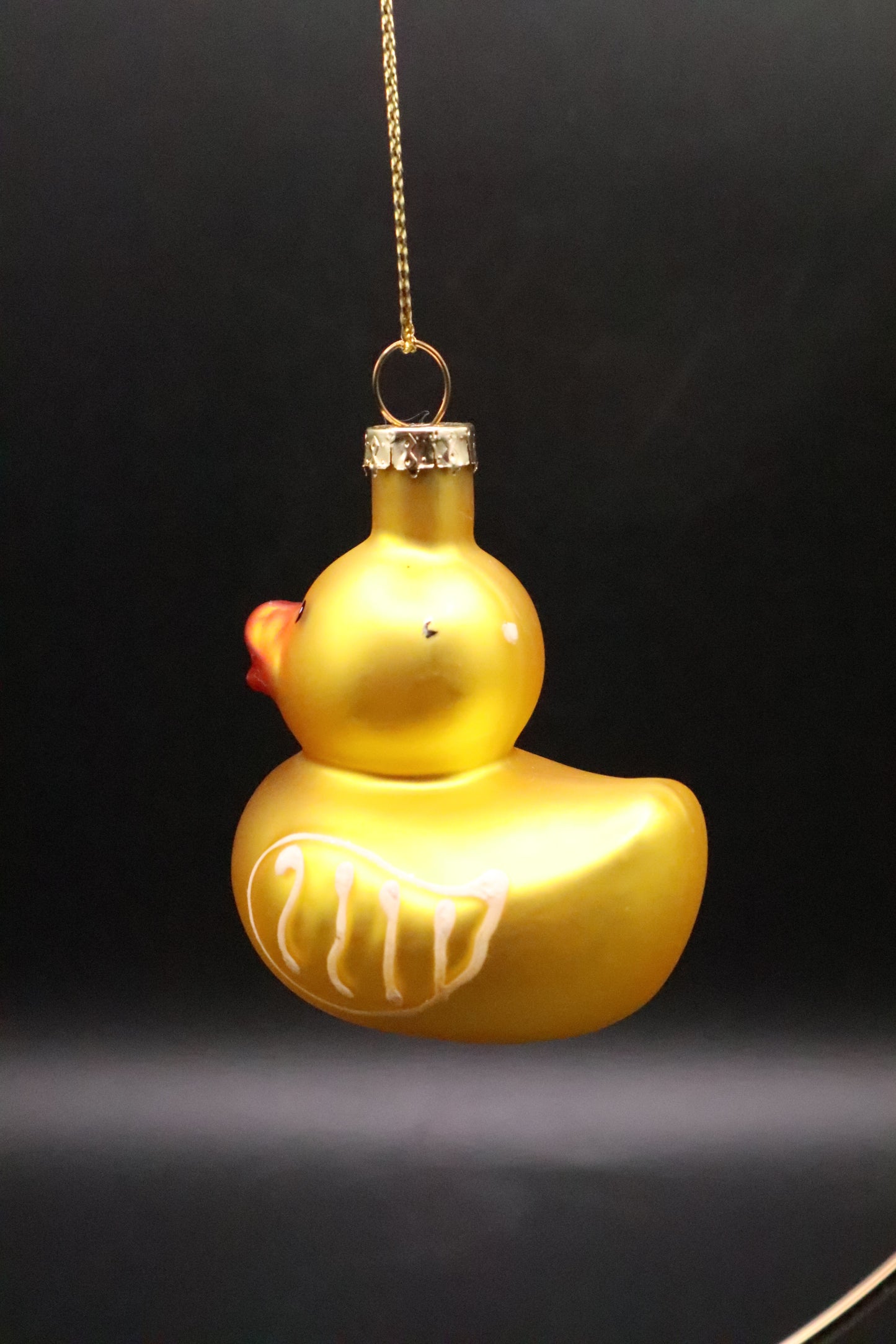 NORTHLIGHT YELLOW DUCK GLASS ORNAMENT