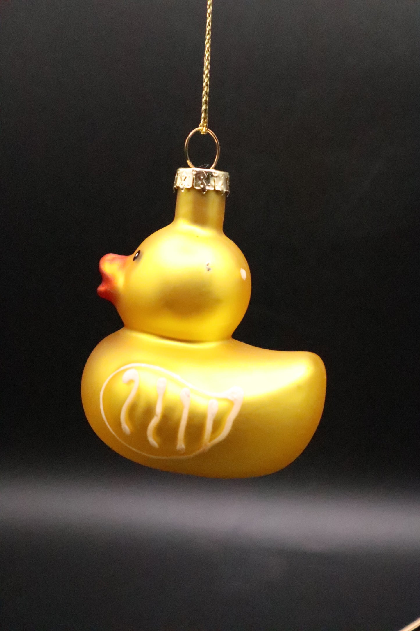 NORTHLIGHT YELLOW DUCK GLASS ORNAMENT