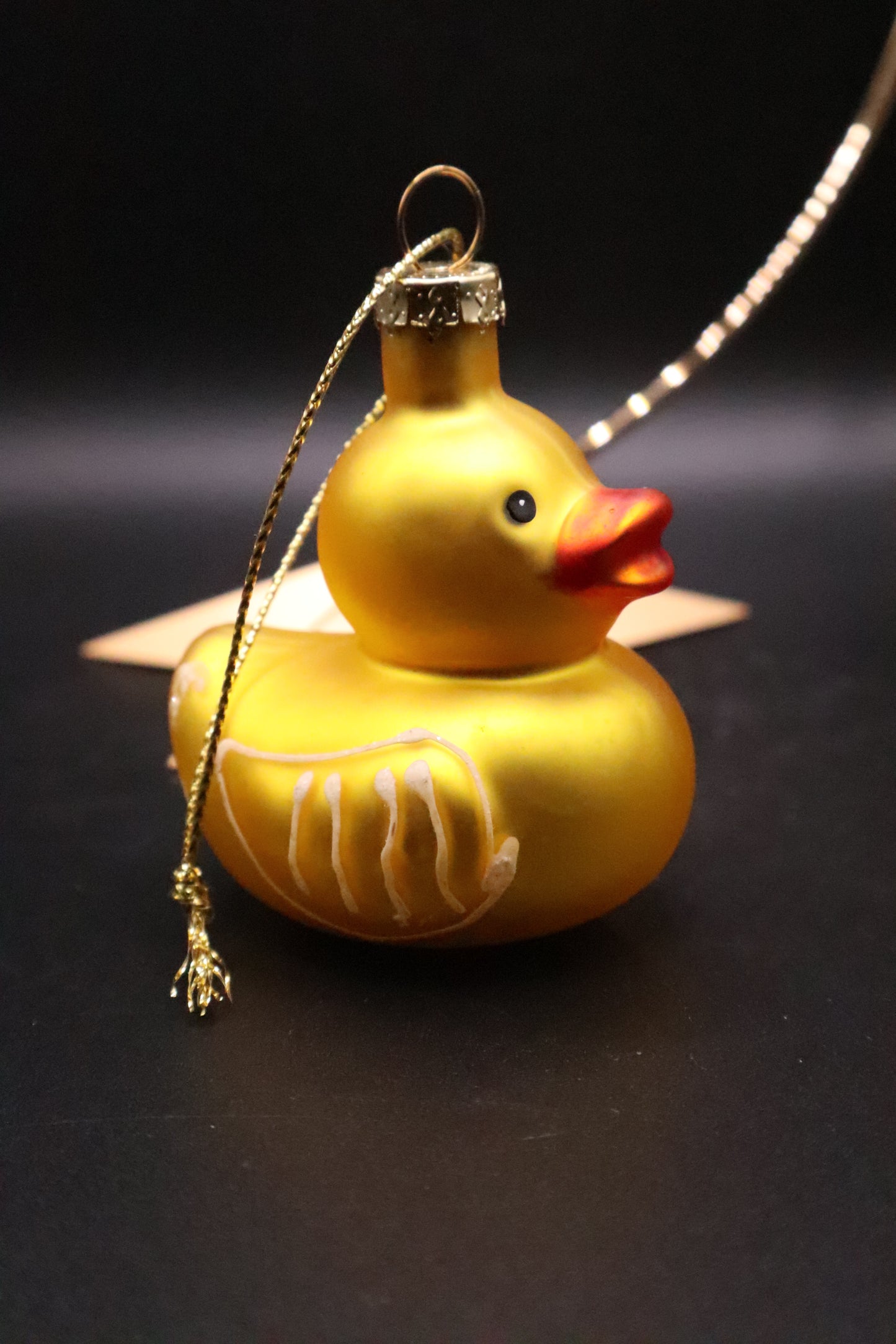 NORTHLIGHT YELLOW DUCK GLASS ORNAMENT