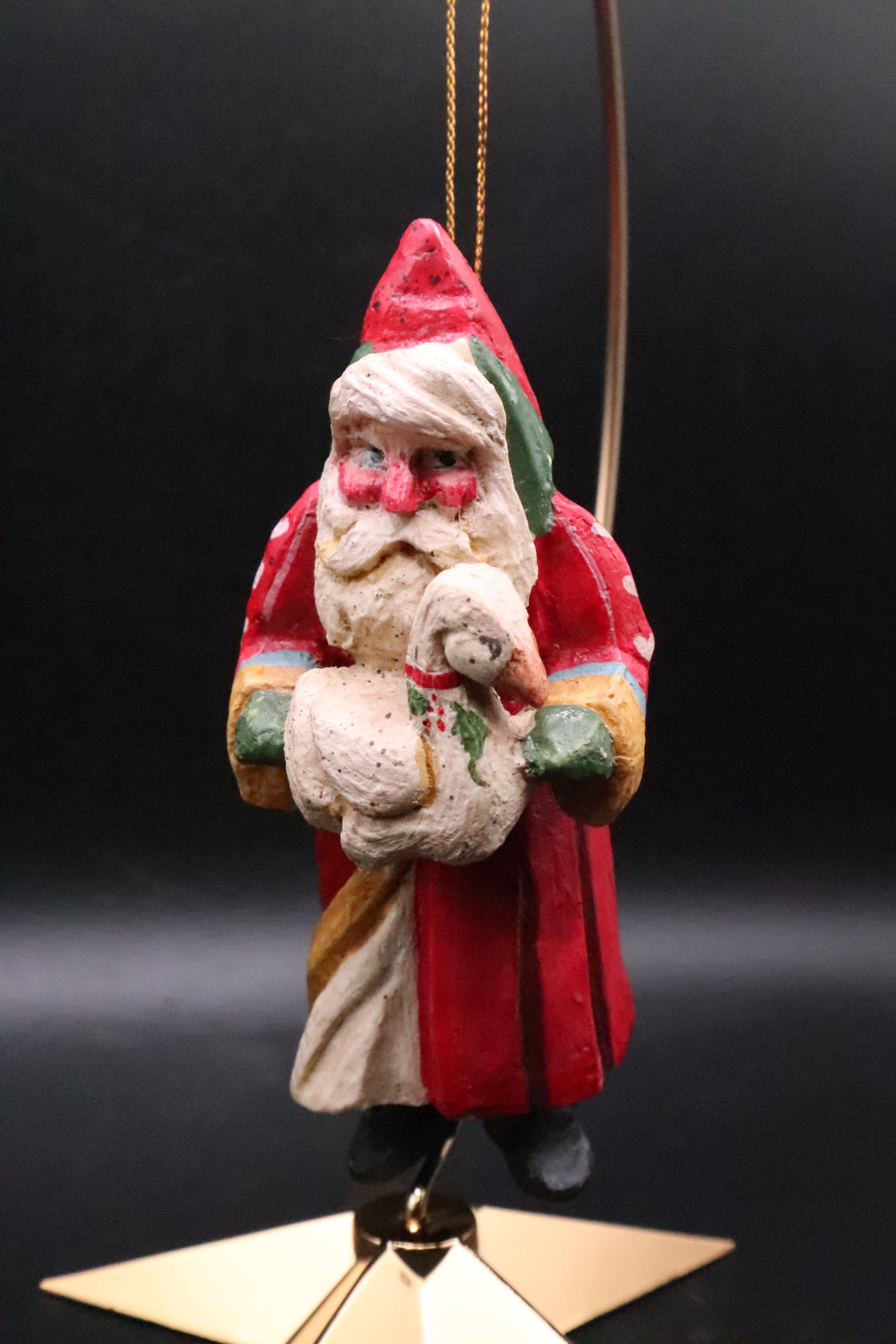 HOUSE OF HATTEN SANTA CLAUS WITH GOOSE ORNAMENT