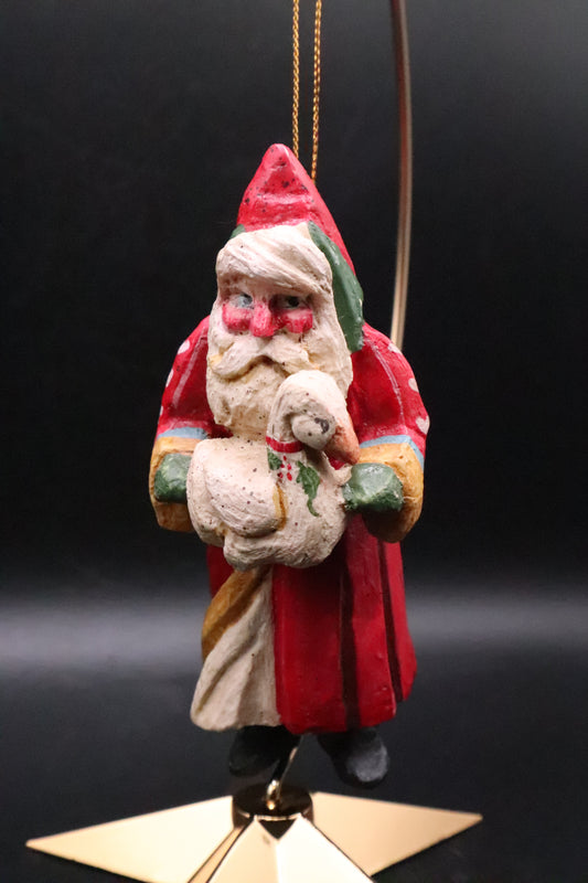 HOUSE OF HATTEN SANTA CLAUS WITH GOOSE ORNAMENT