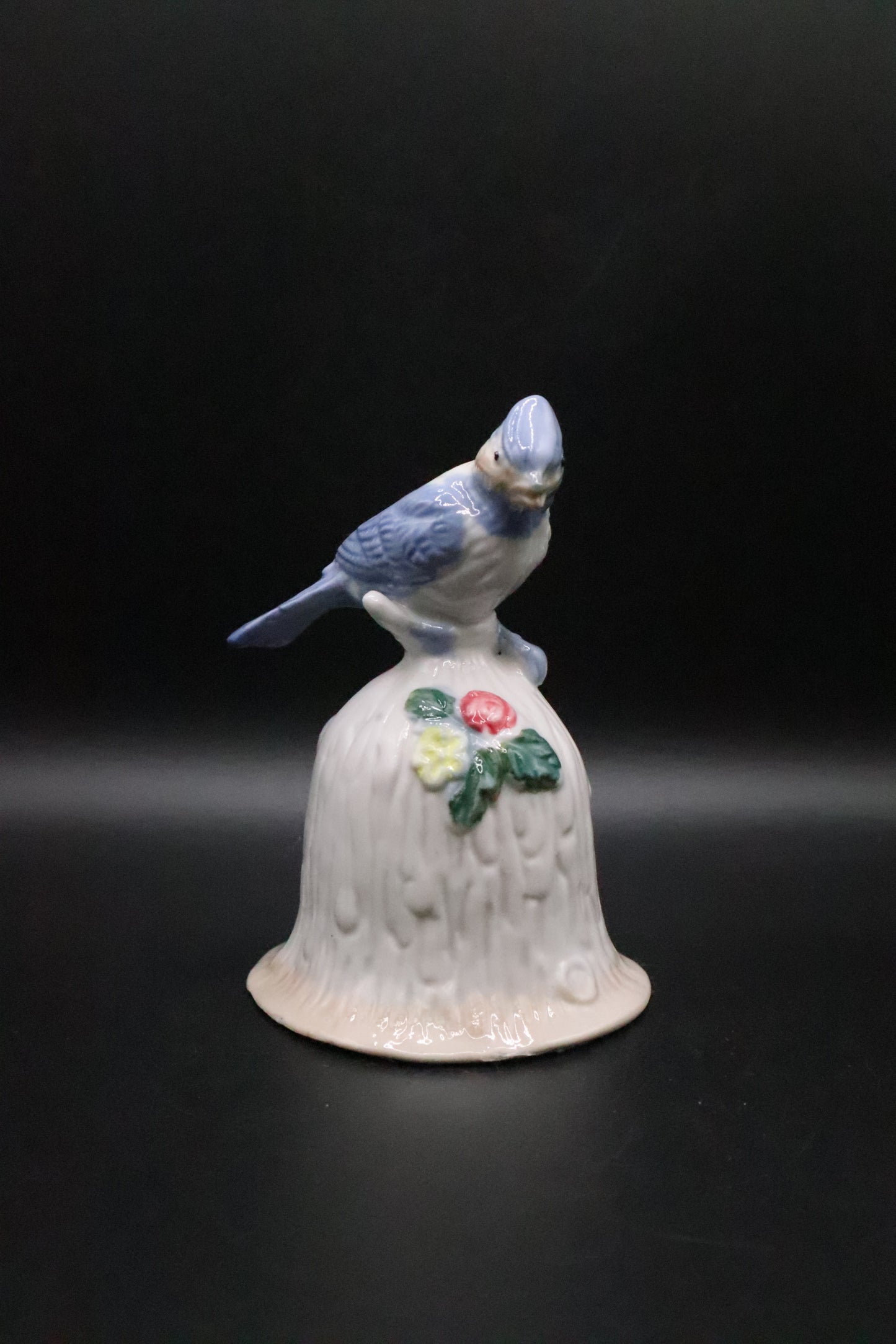 VINTAGE PORCELAIN BLUE BIRD BELL