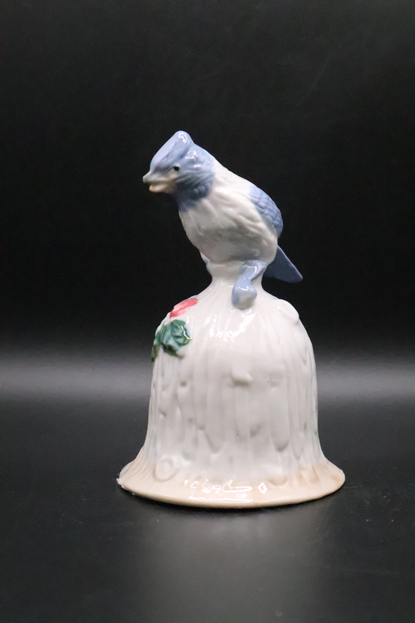 VINTAGE PORCELAIN BLUE BIRD BELL