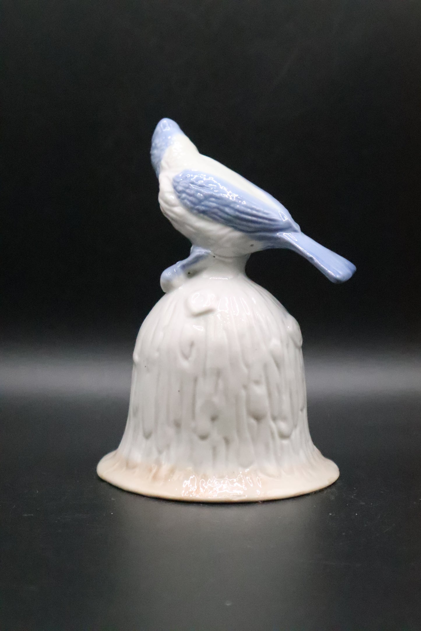 VINTAGE PORCELAIN BLUE BIRD BELL