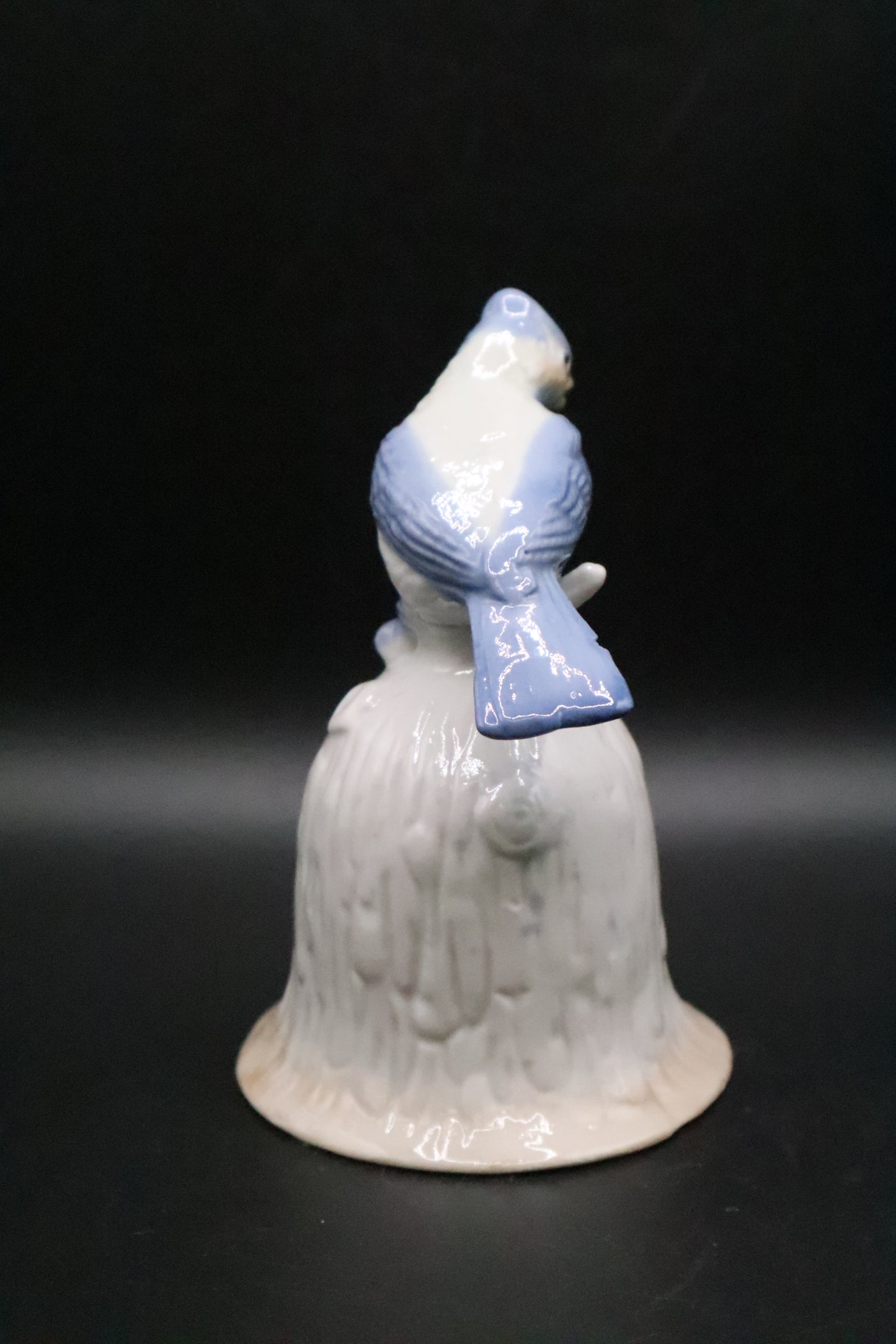 VINTAGE PORCELAIN BLUE BIRD BELL