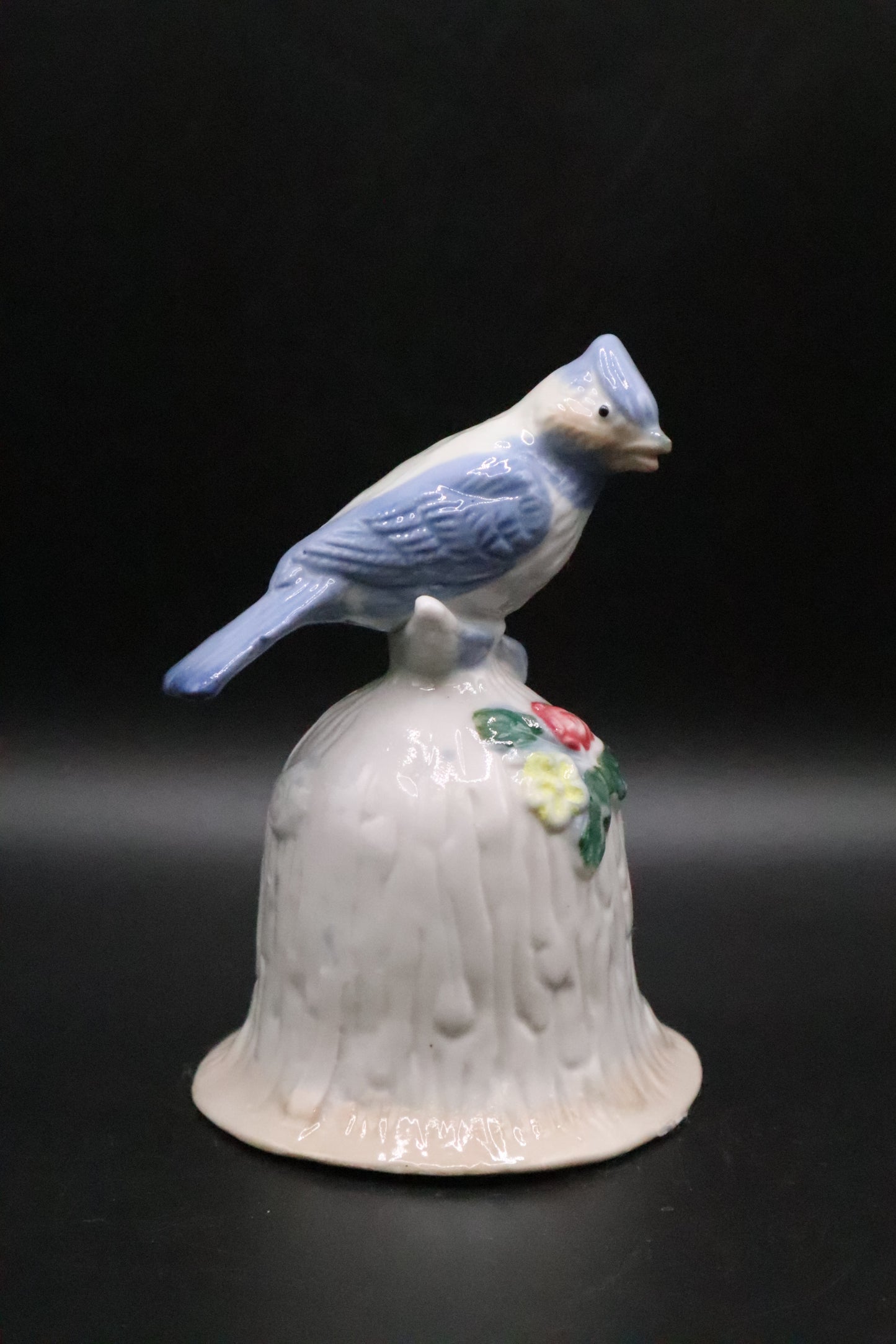 VINTAGE PORCELAIN BLUE BIRD BELL
