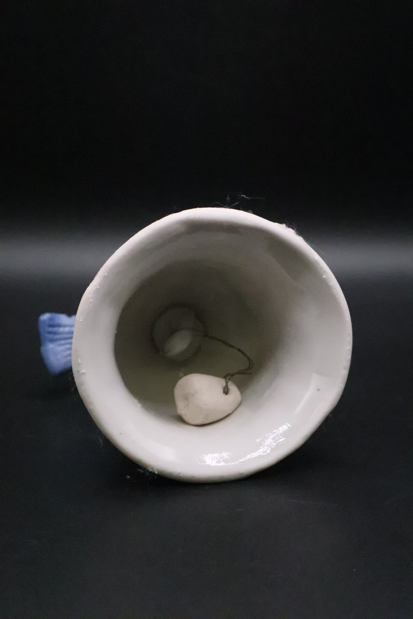 VINTAGE PORCELAIN BLUE BIRD BELL