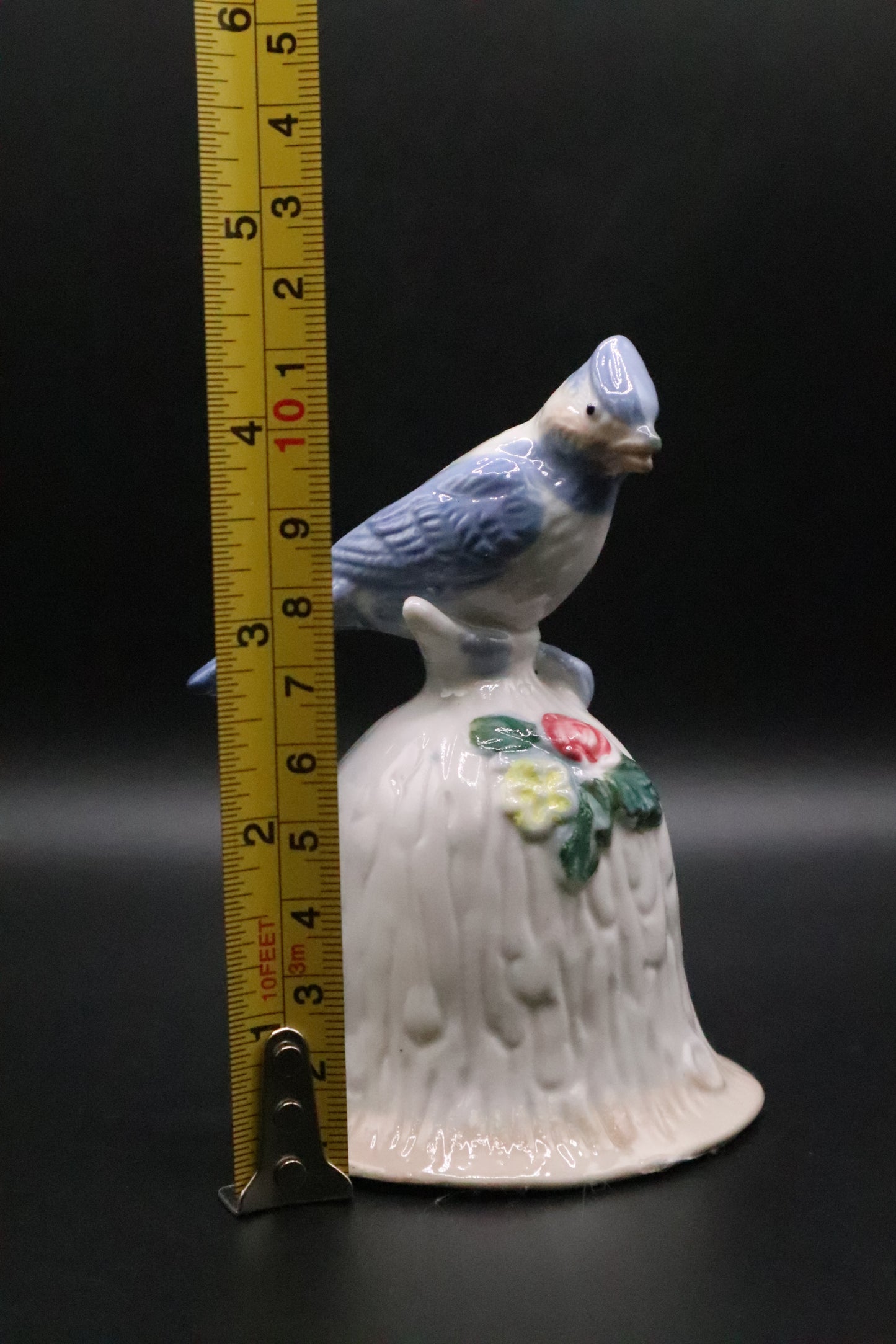 VINTAGE PORCELAIN BLUE BIRD BELL