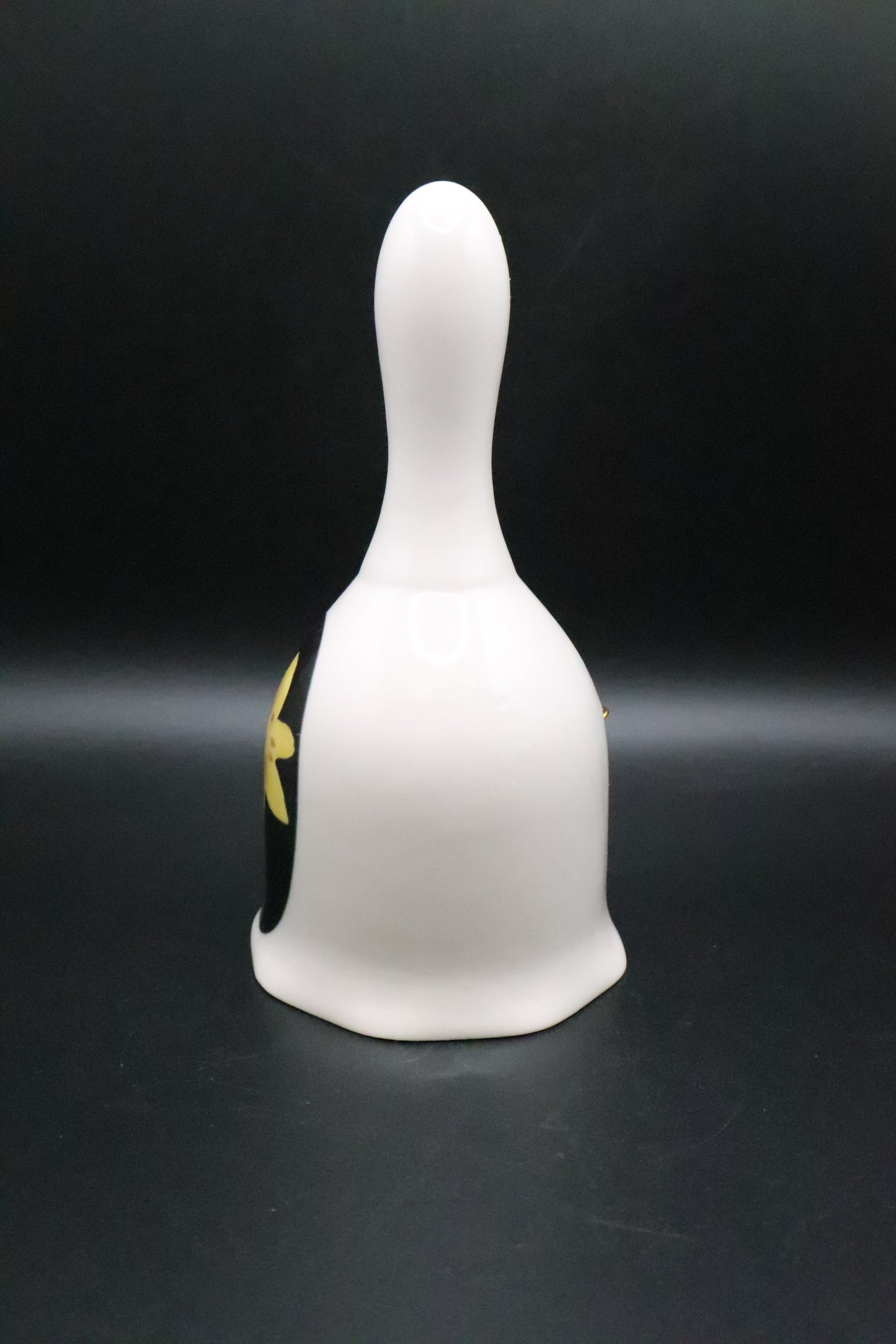 VINTAGE YELLOW LILY CERAMIC BELL