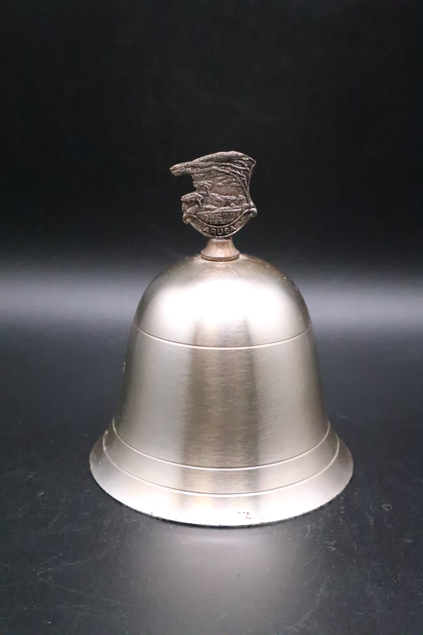 VINTAGE SILVER PLATED ARUBA "DIVI-DIVI TREE" SOUVENIR BELL
