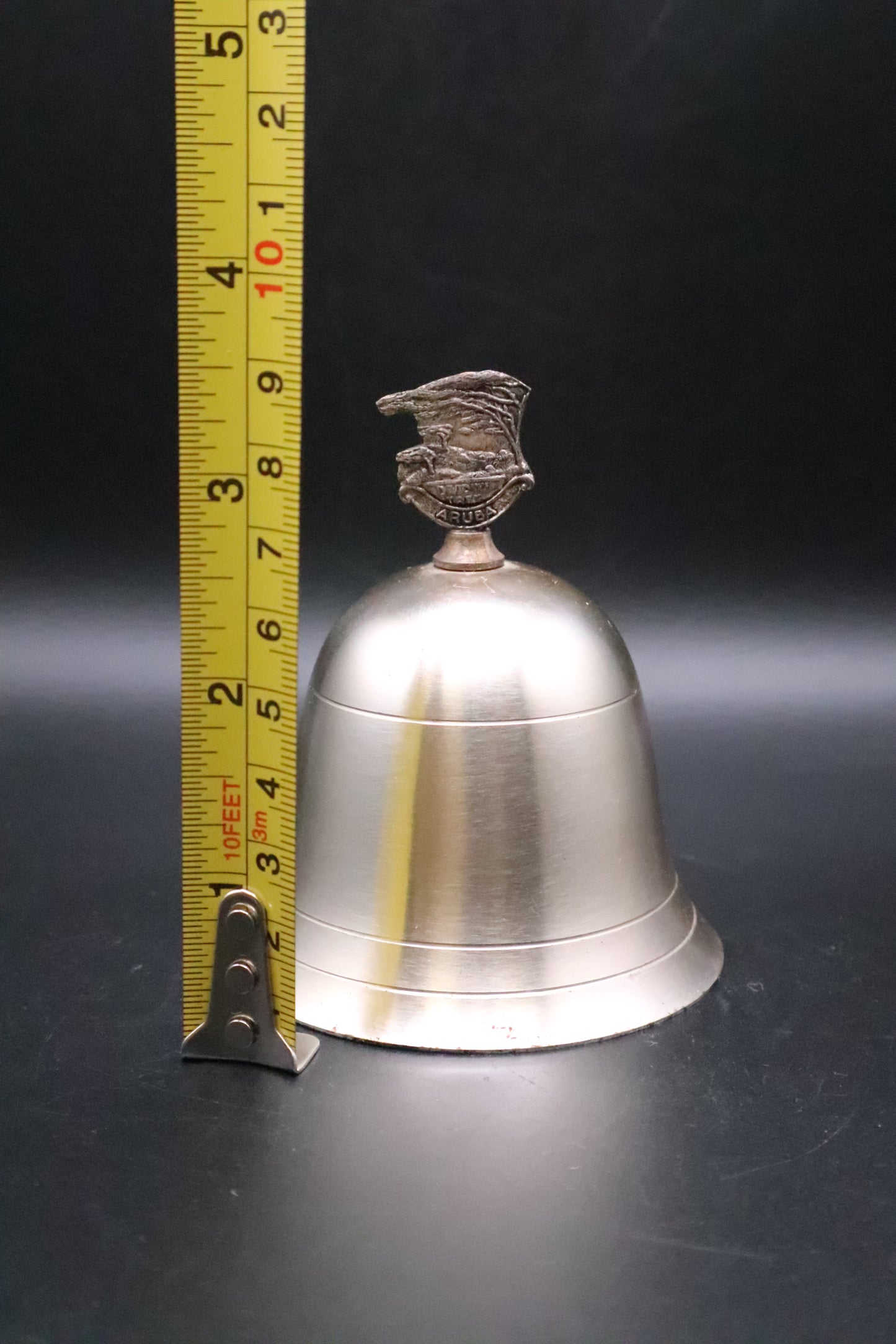 VINTAGE SILVER PLATED ARUBA "DIVI-DIVI TREE" SOUVENIR BELL