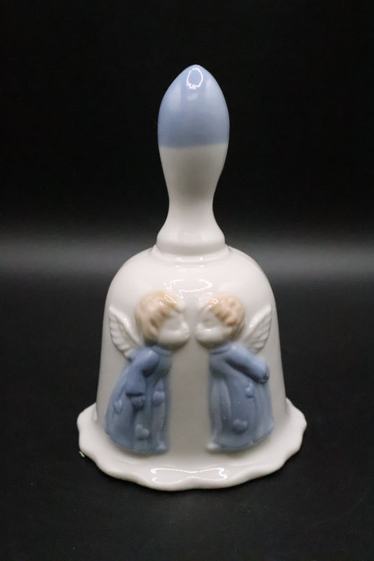 VINTAGE TREASURE MASTERS KISSING ANGELS CERAMIC BELL
