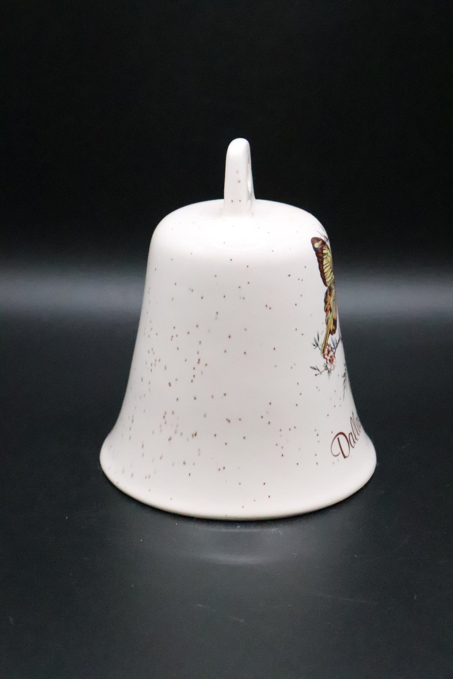 VINTAGE DALLAS TEXAS PORCELAIN SOUVENIR BUTTERFLY BELL