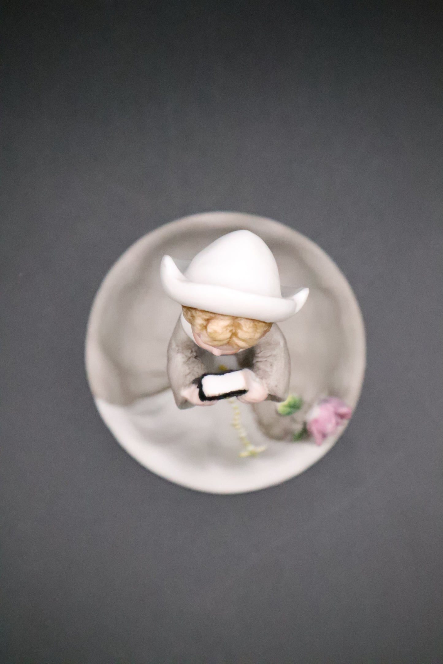 VINTAGE BISQUE CERAMIC NUN BELL