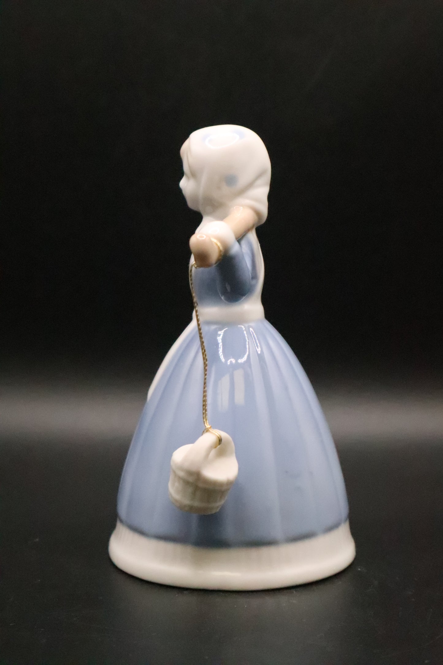 VINTAGE PORCELAIN DUTCH GIRL WATER BUCKETS BELL