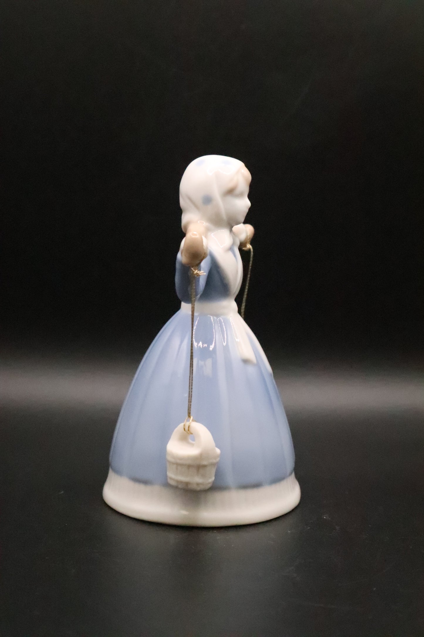 VINTAGE PORCELAIN DUTCH GIRL WATER BUCKETS BELL