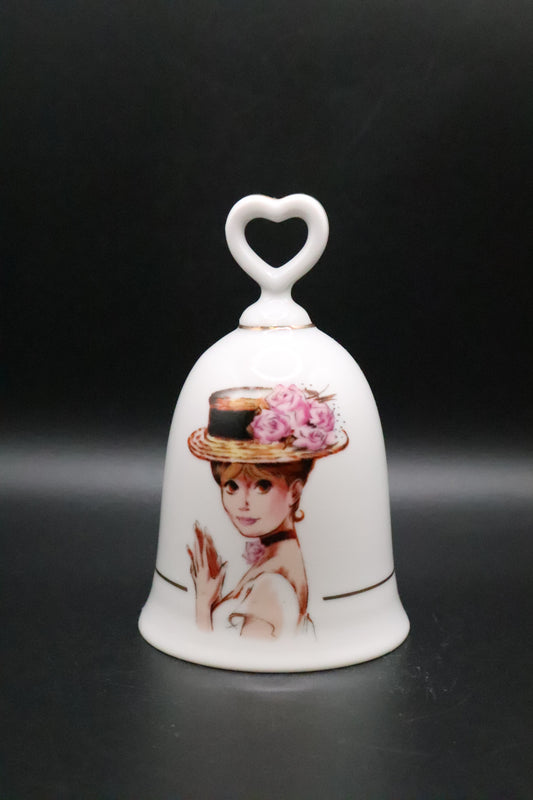 VINTAGE LEGO JAPAN WOMAN WITH HAT PORCELAIN BELL