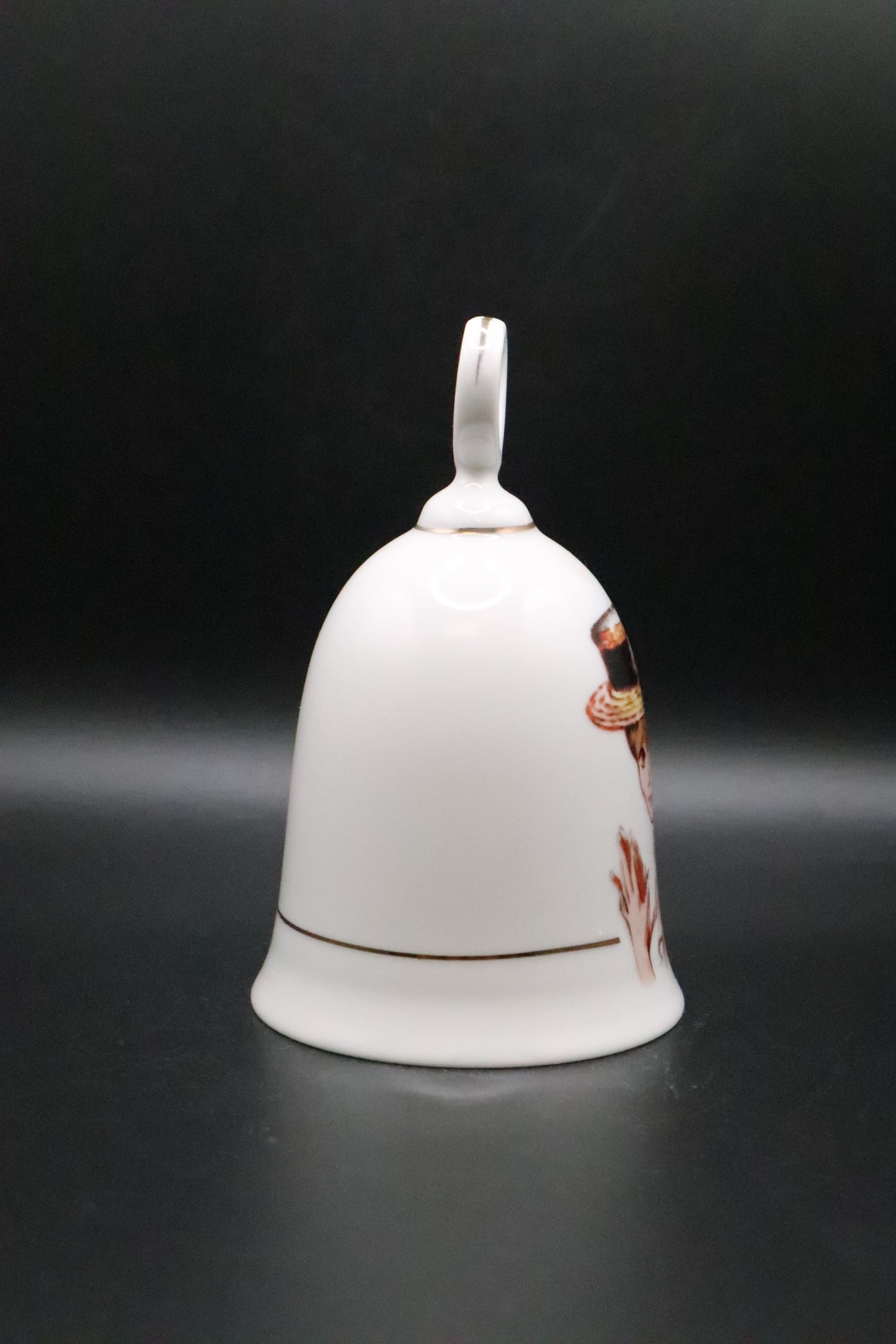 VINTAGE LEGO JAPAN WOMAN WITH HAT PORCELAIN BELL