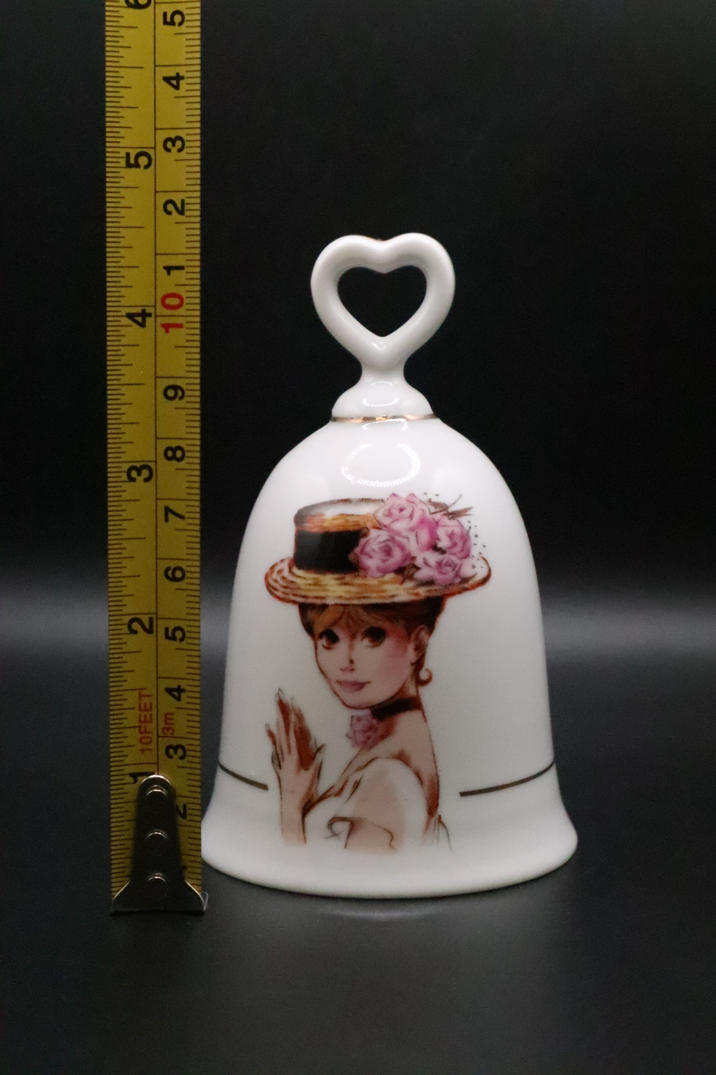 VINTAGE LEGO JAPAN WOMAN WITH HAT PORCELAIN BELL