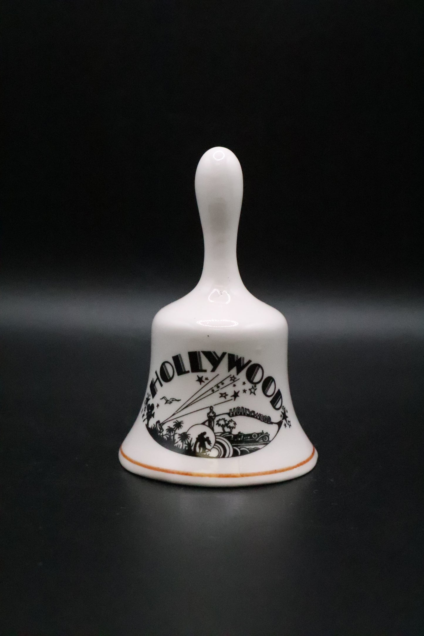 VINTAGE PORCELAIN SOUVENIR BELL "HOLLYWOOD"