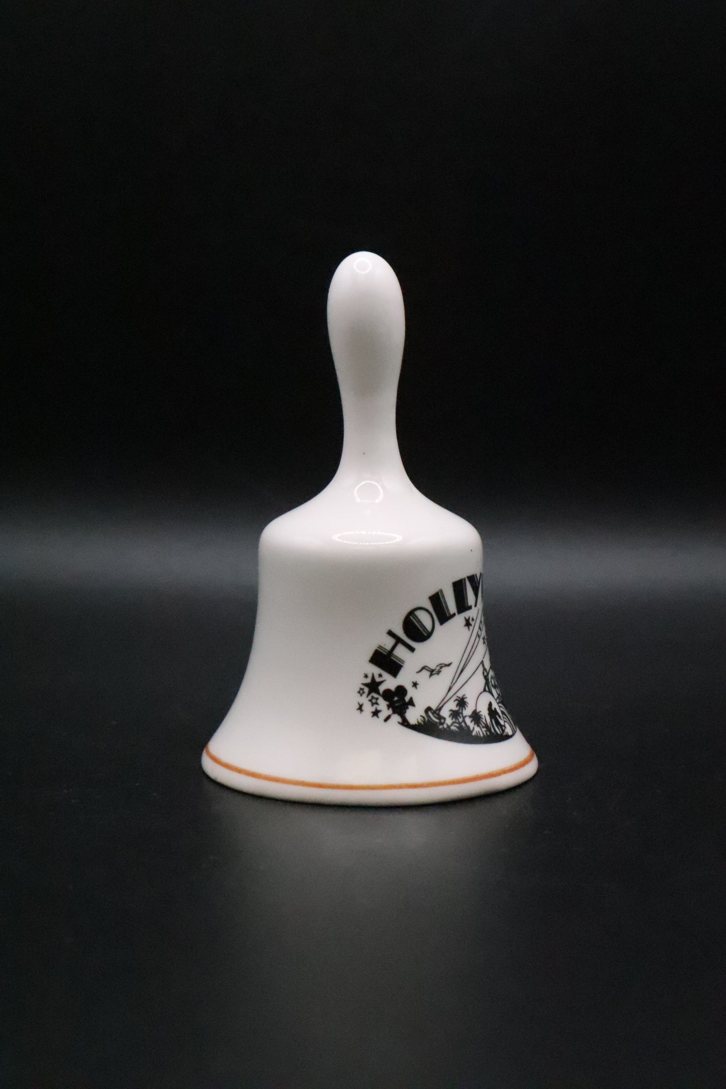 VINTAGE PORCELAIN SOUVENIR BELL "HOLLYWOOD"