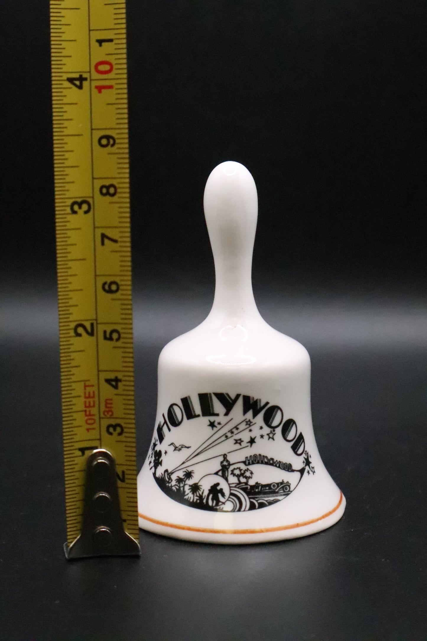 VINTAGE PORCELAIN SOUVENIR BELL "HOLLYWOOD"