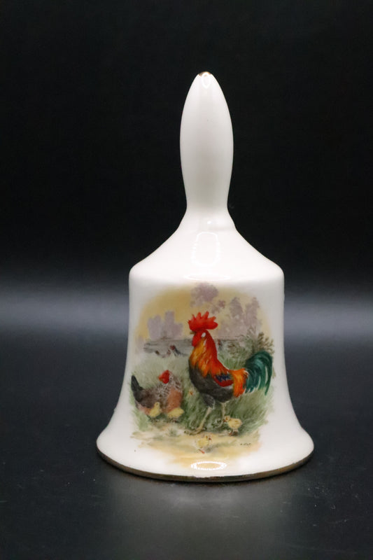VINTAGE ROOSTER "THE PASSION PLAY" PORCELAIN BELL