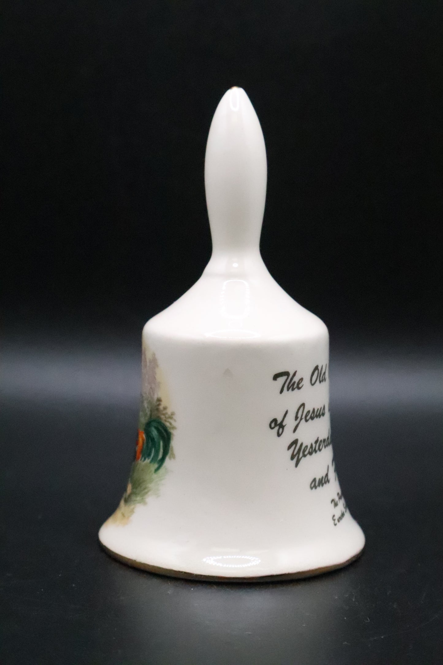 VINTAGE ROOSTER "THE PASSION PLAY" PORCELAIN BELL