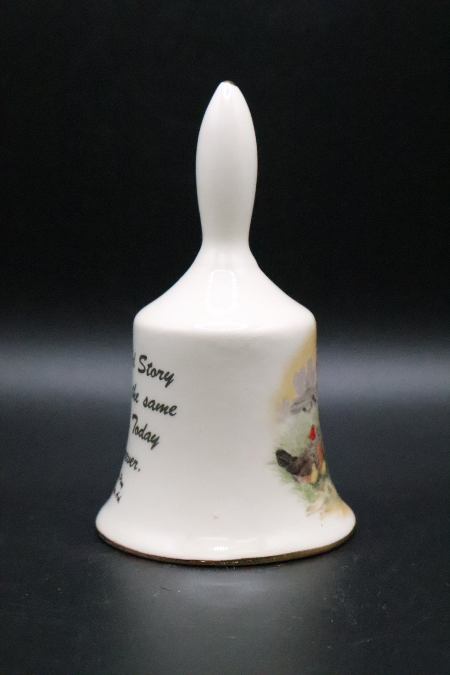 VINTAGE ROOSTER "THE PASSION PLAY" PORCELAIN BELL