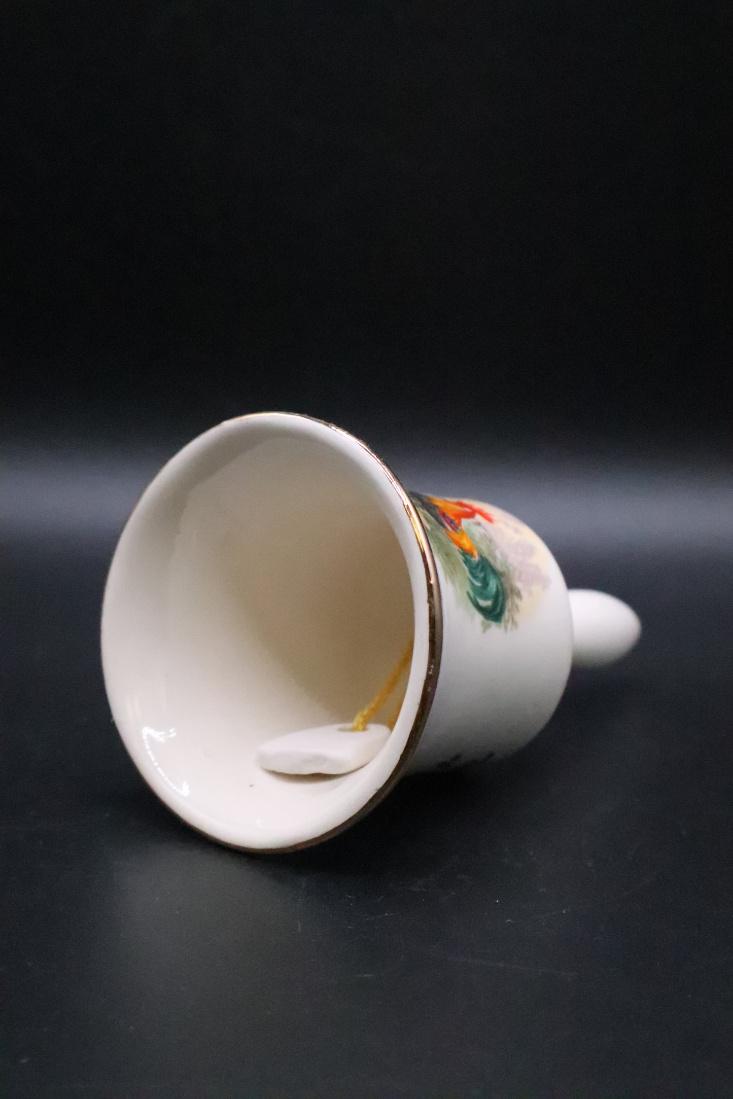 VINTAGE ROOSTER "THE PASSION PLAY" PORCELAIN BELL
