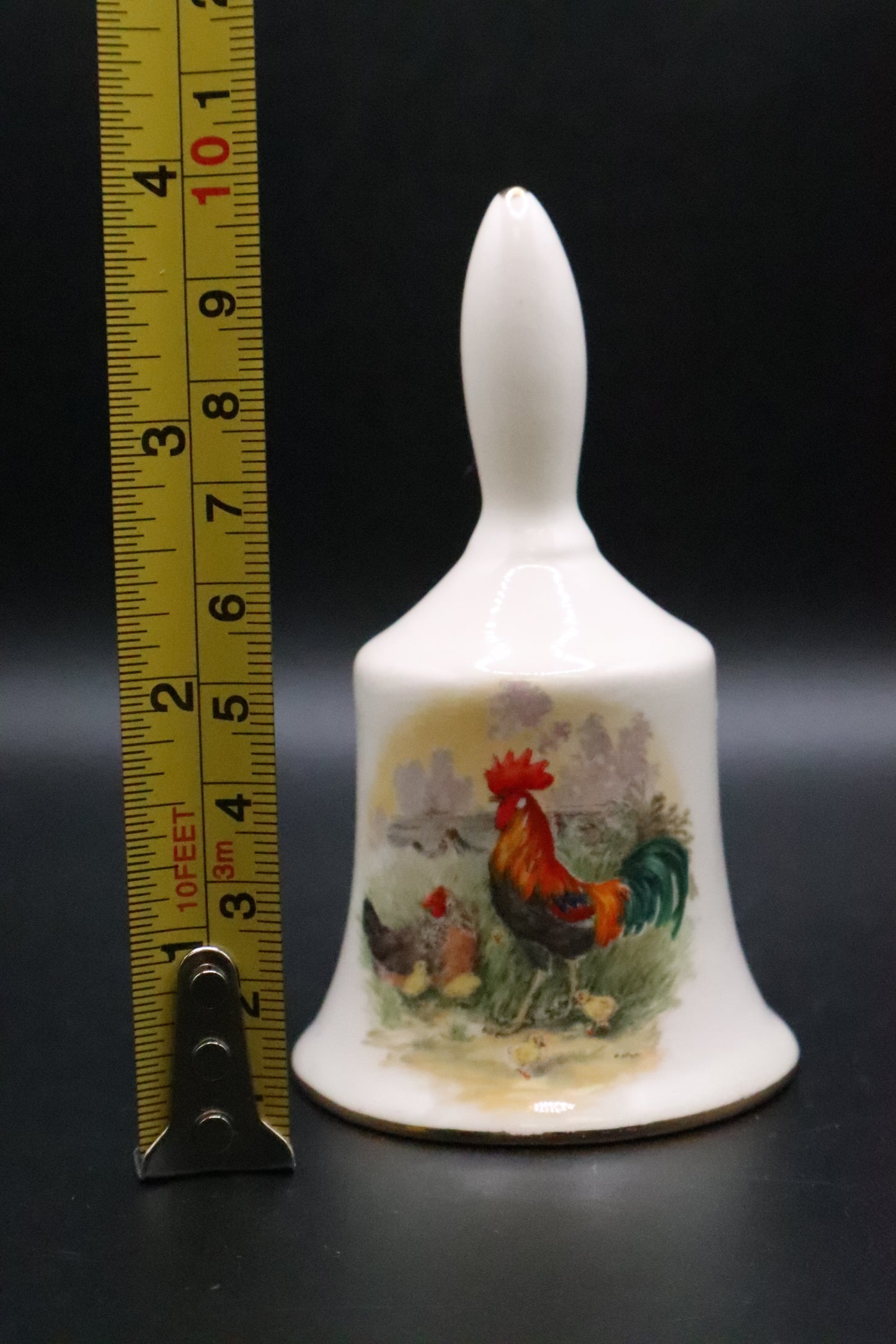 VINTAGE ROOSTER "THE PASSION PLAY" PORCELAIN BELL