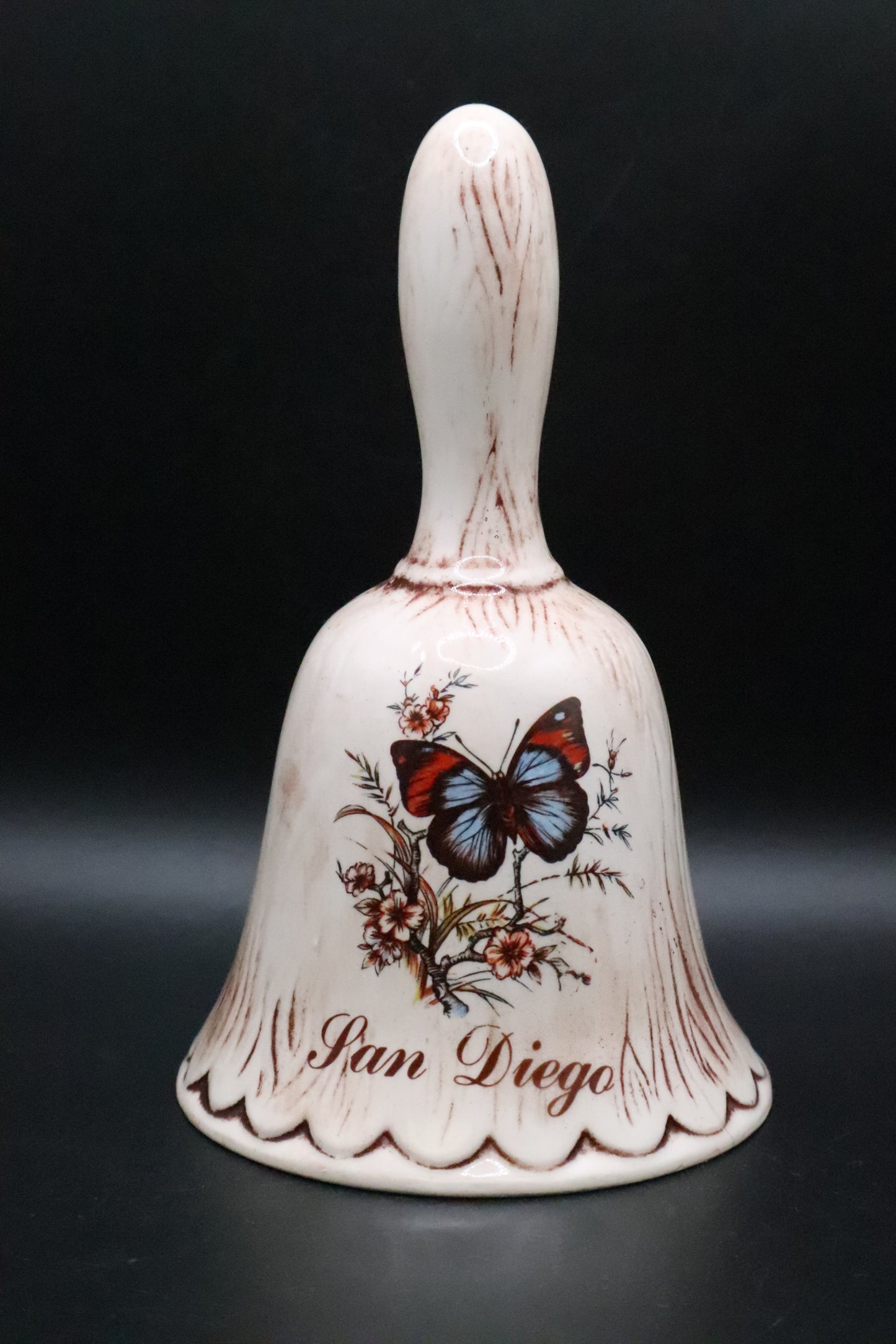 VINTAGE TIC USA SAN DIEGO BUTTERFLY SOUVENIR BELL