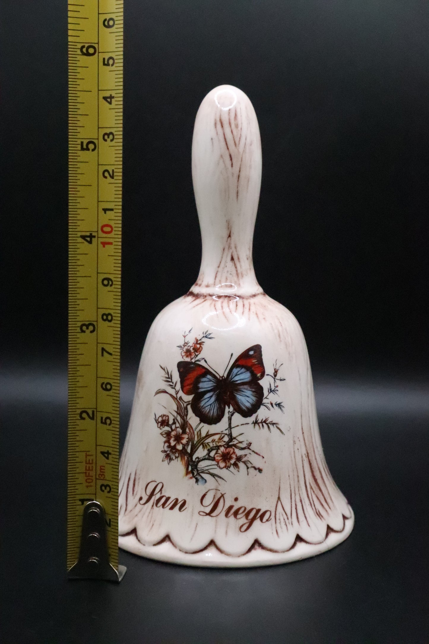 VINTAGE TIC USA SAN DIEGO BUTTERFLY SOUVENIR BELL