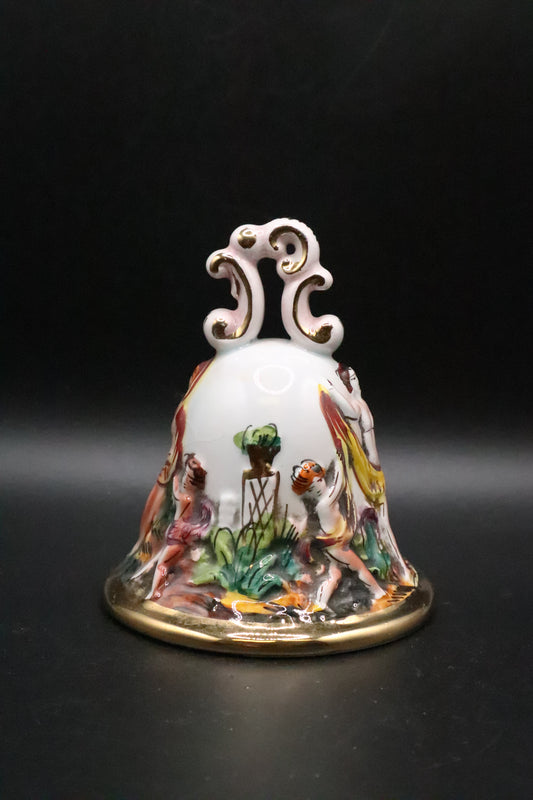 VINTAGE CAPODIMONTE ITALY PORCELAIN BELL
