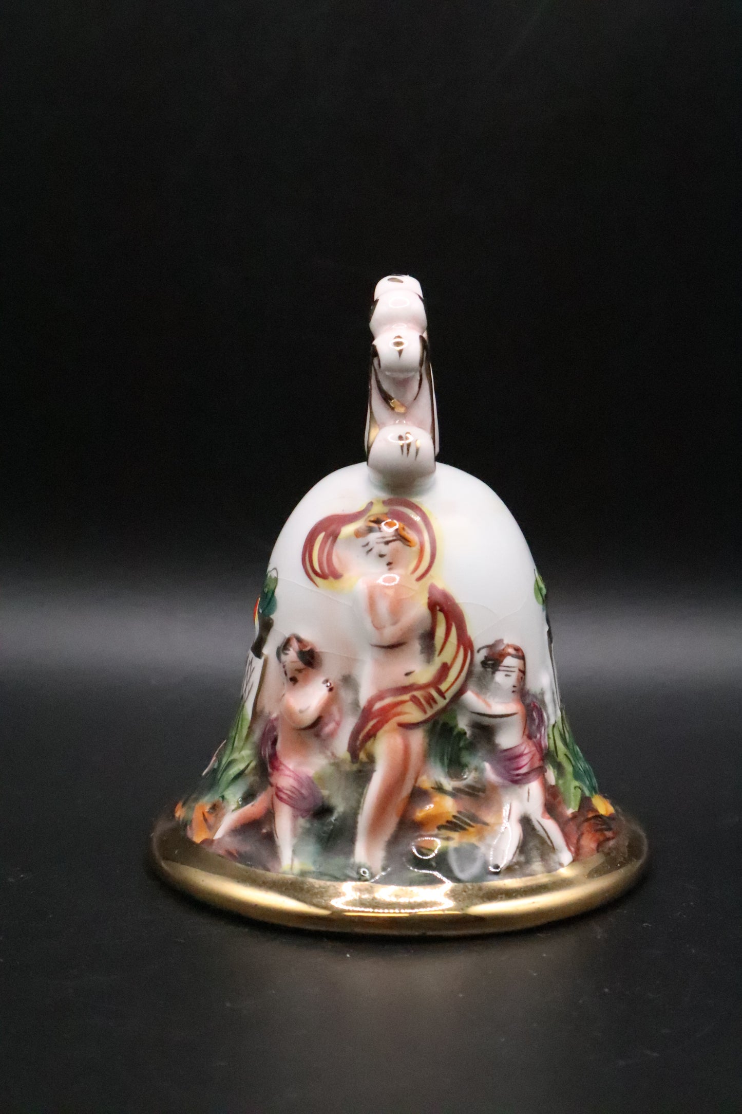 VINTAGE CAPODIMONTE ITALY PORCELAIN BELL