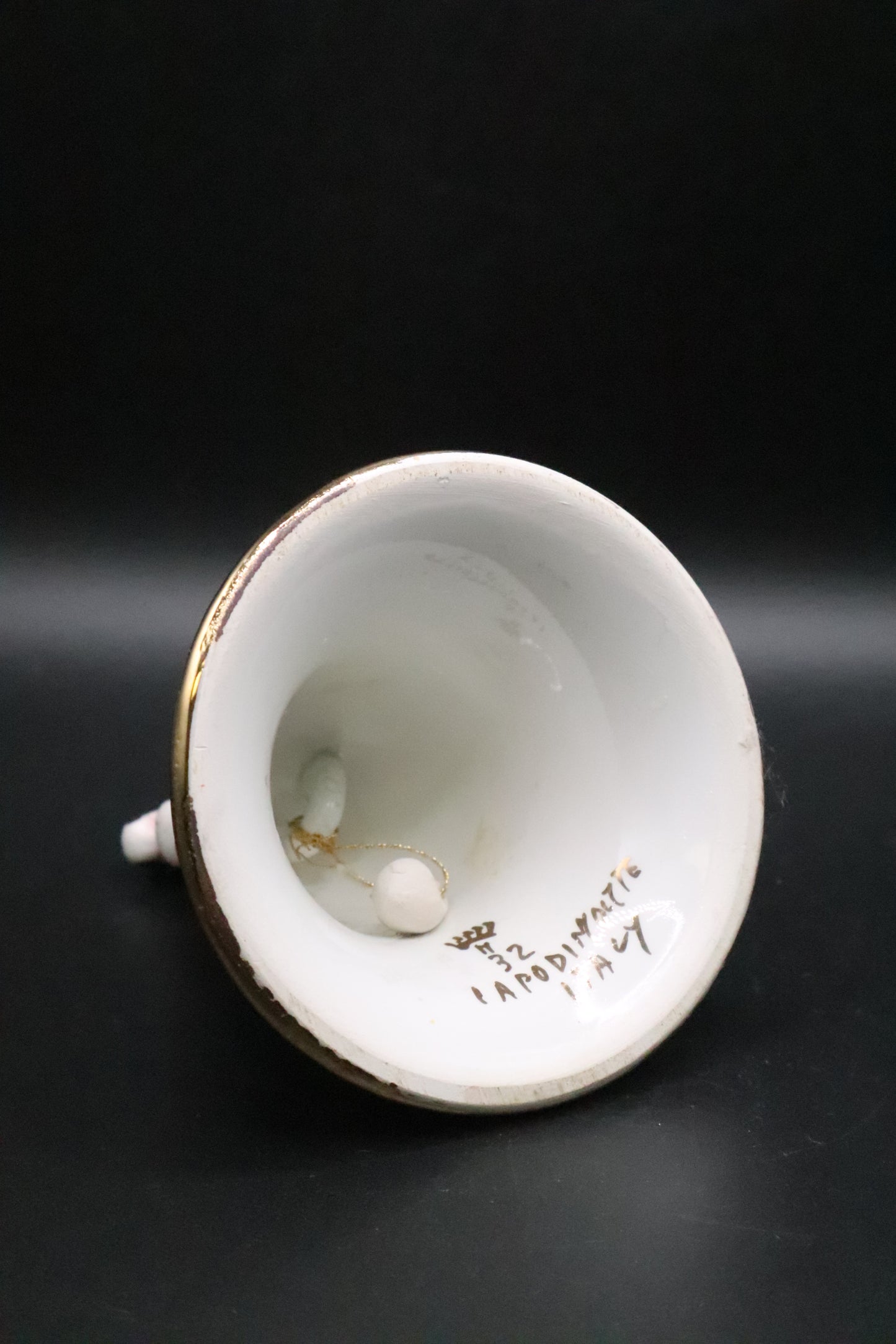 VINTAGE CAPODIMONTE ITALY PORCELAIN BELL