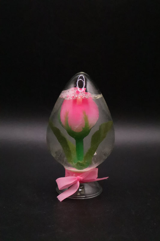 VINTAGE TAIWAN ROSE IN WATER GLOBE