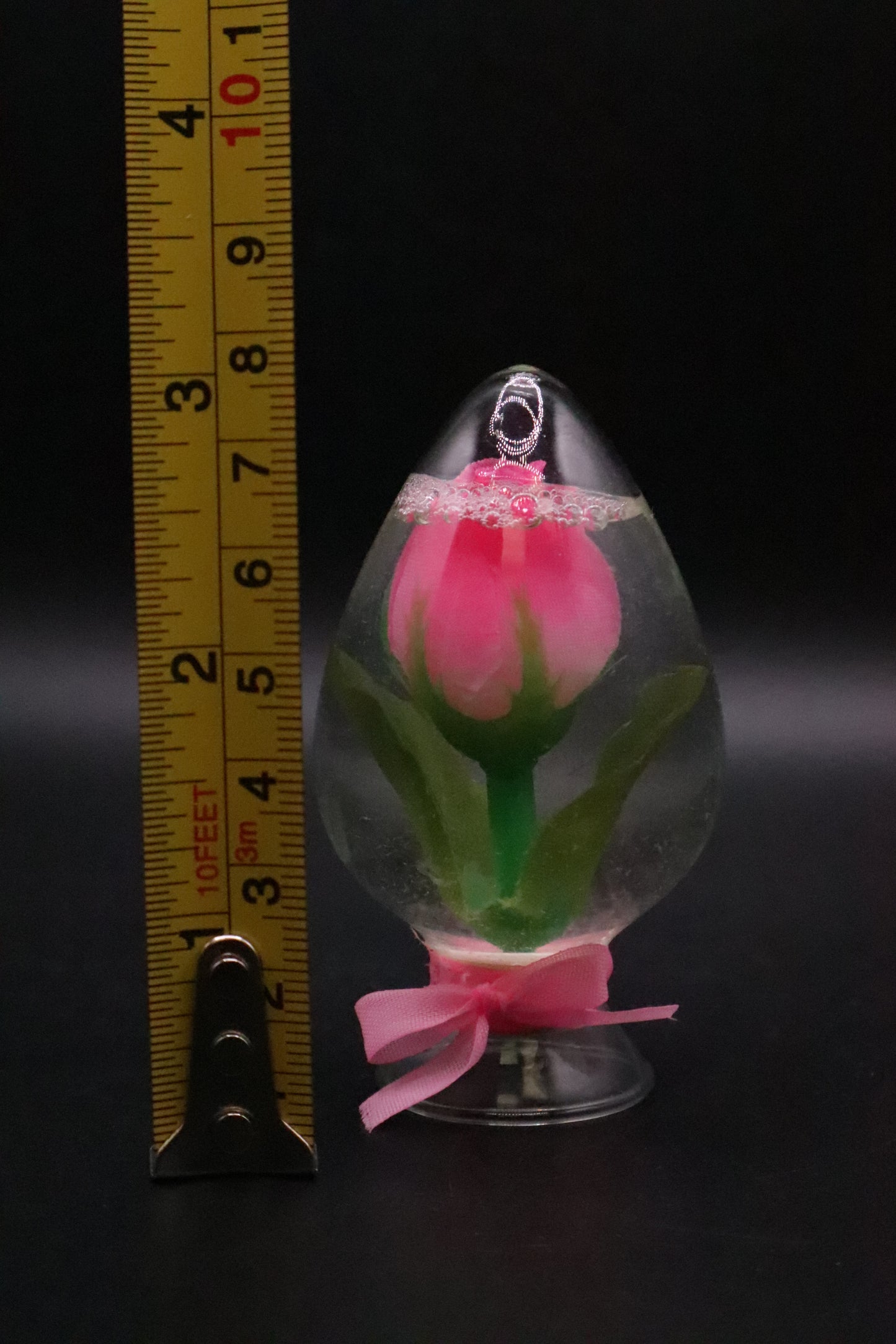 VINTAGE TAIWAN ROSE IN WATER GLOBE