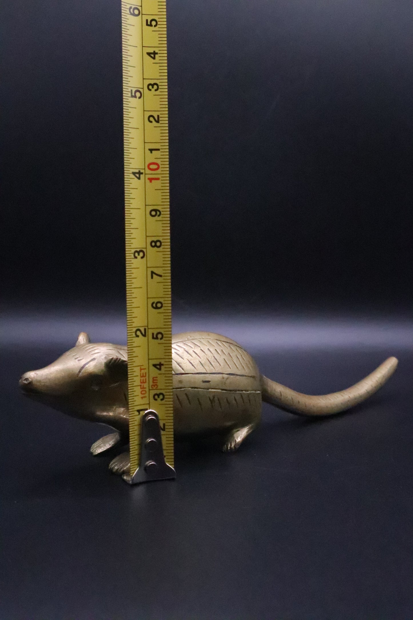 VINTAGE ETCHED BRASS MOUSE