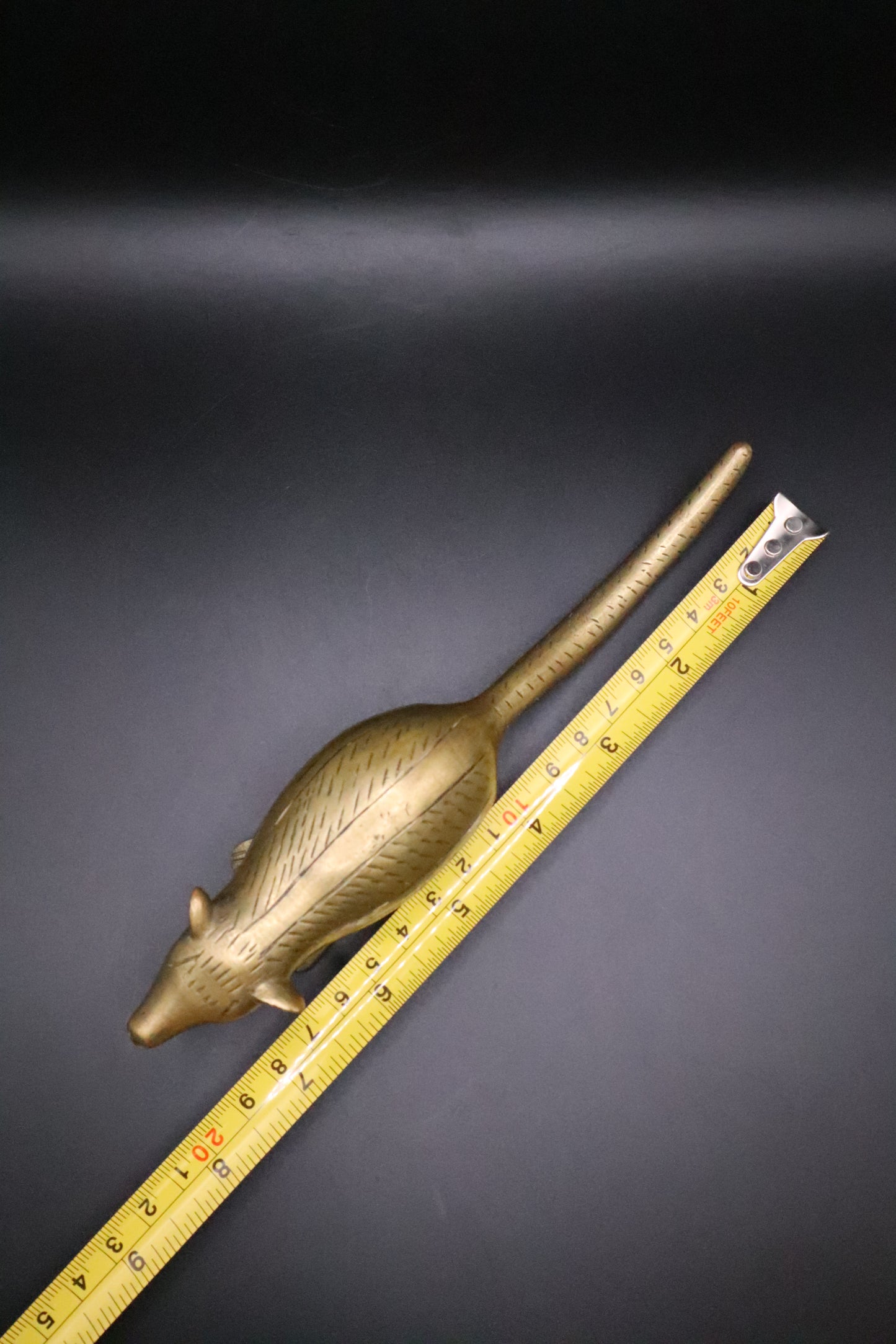 VINTAGE ETCHED BRASS MOUSE