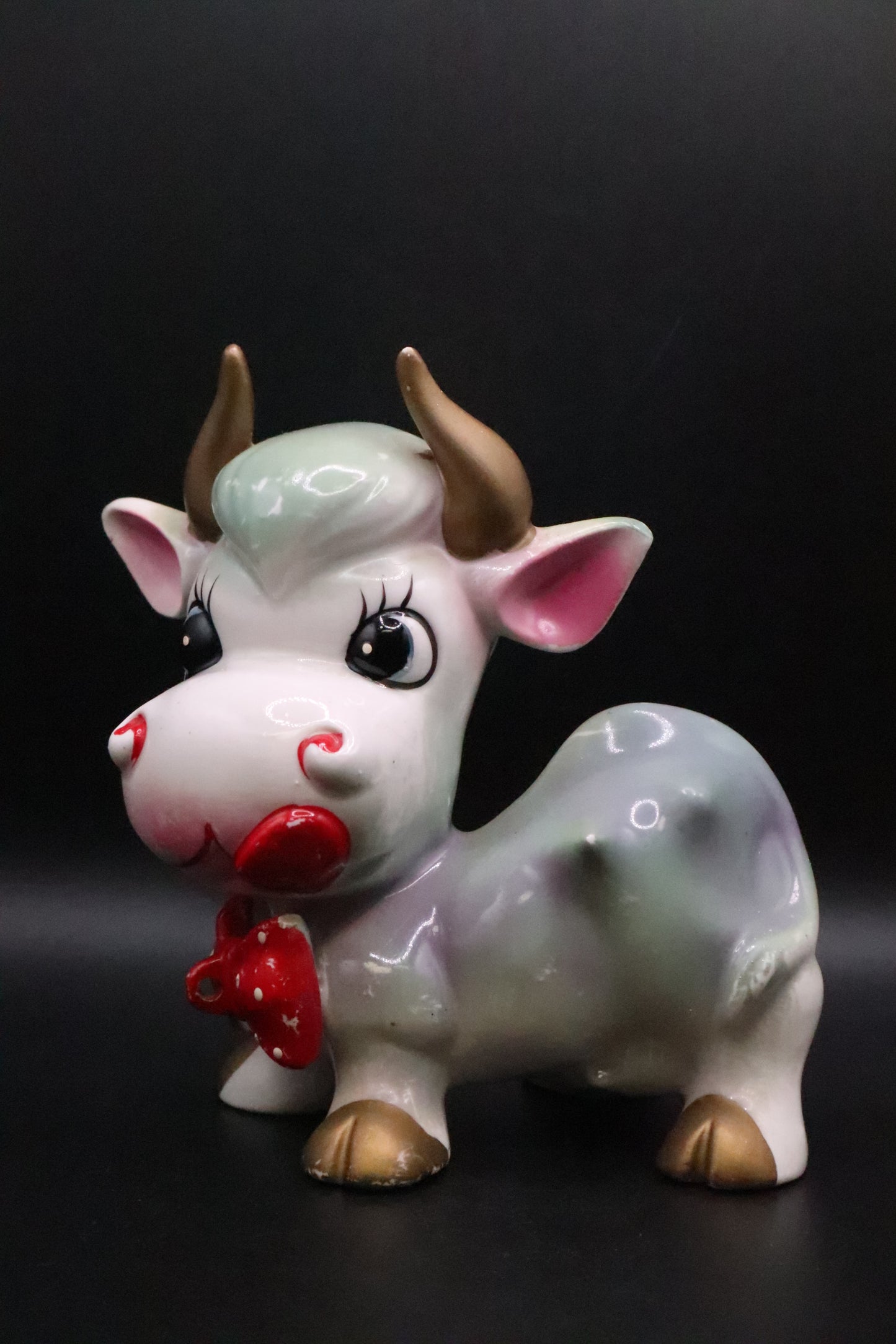 VINTAGE JAPANESE ANTHROPOMORPHIC CERAMIC COW